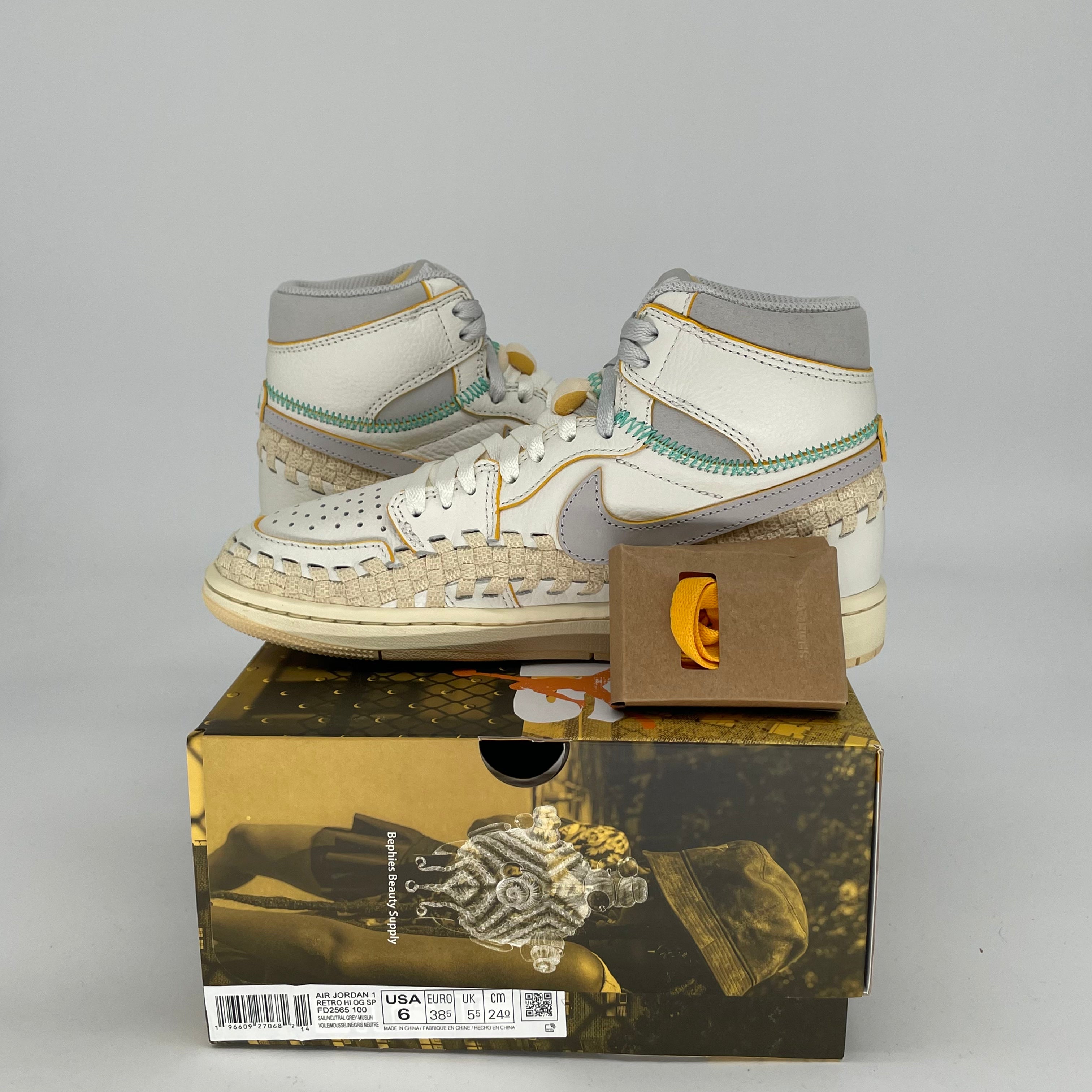 Authentic Air Jordan 1 Union LA BBSS Sneakers - Size 6/7.5W (FD2565) - 100% Original - Perfect for Streetwear & Sneaker Collectors
