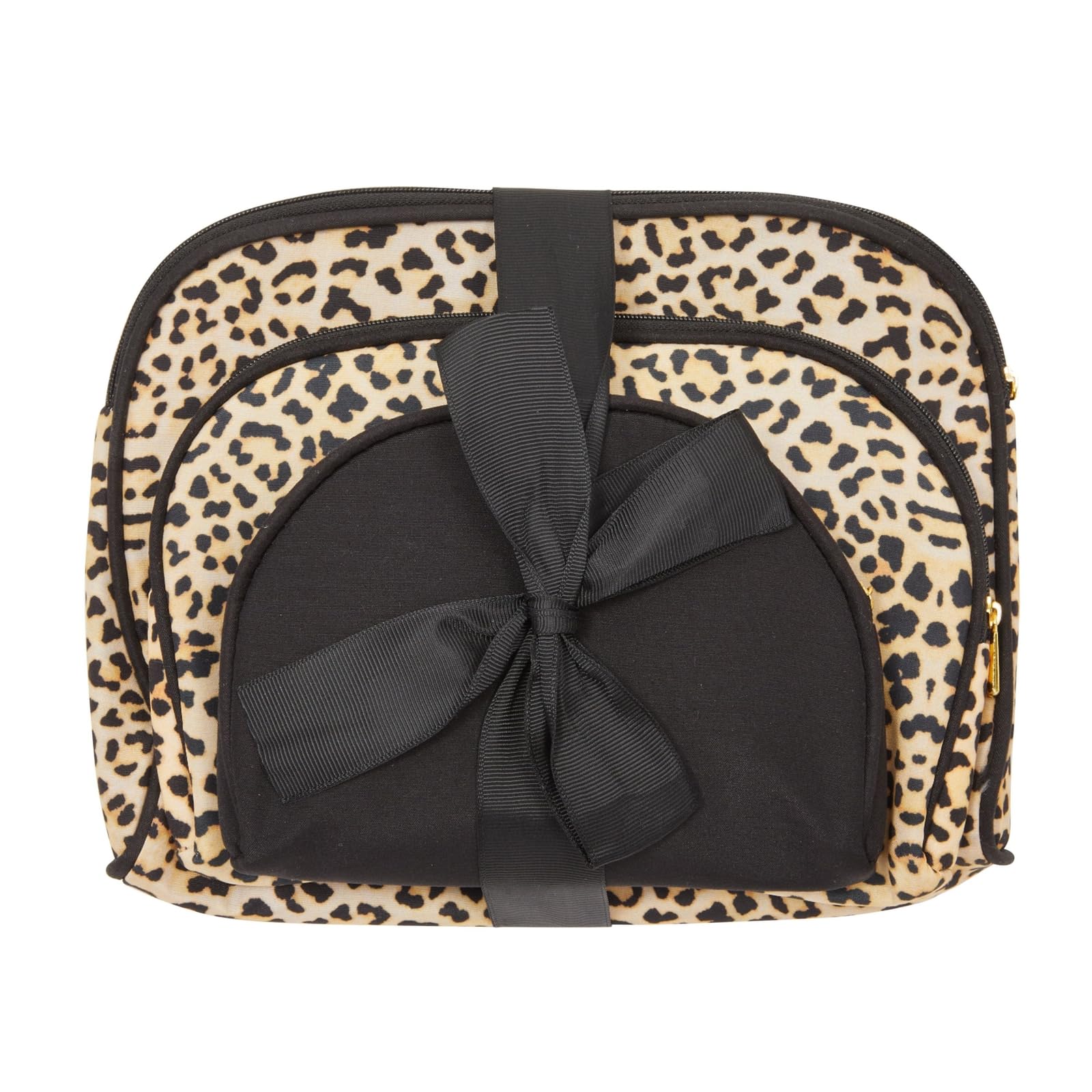3-Piece Leopard Print Makeup Bags Set for Women - Waterproof Cosmetic Travel Pouch & Toiletry Organizer - Perfect for Travel, Gym, and Daily Essentials Storage