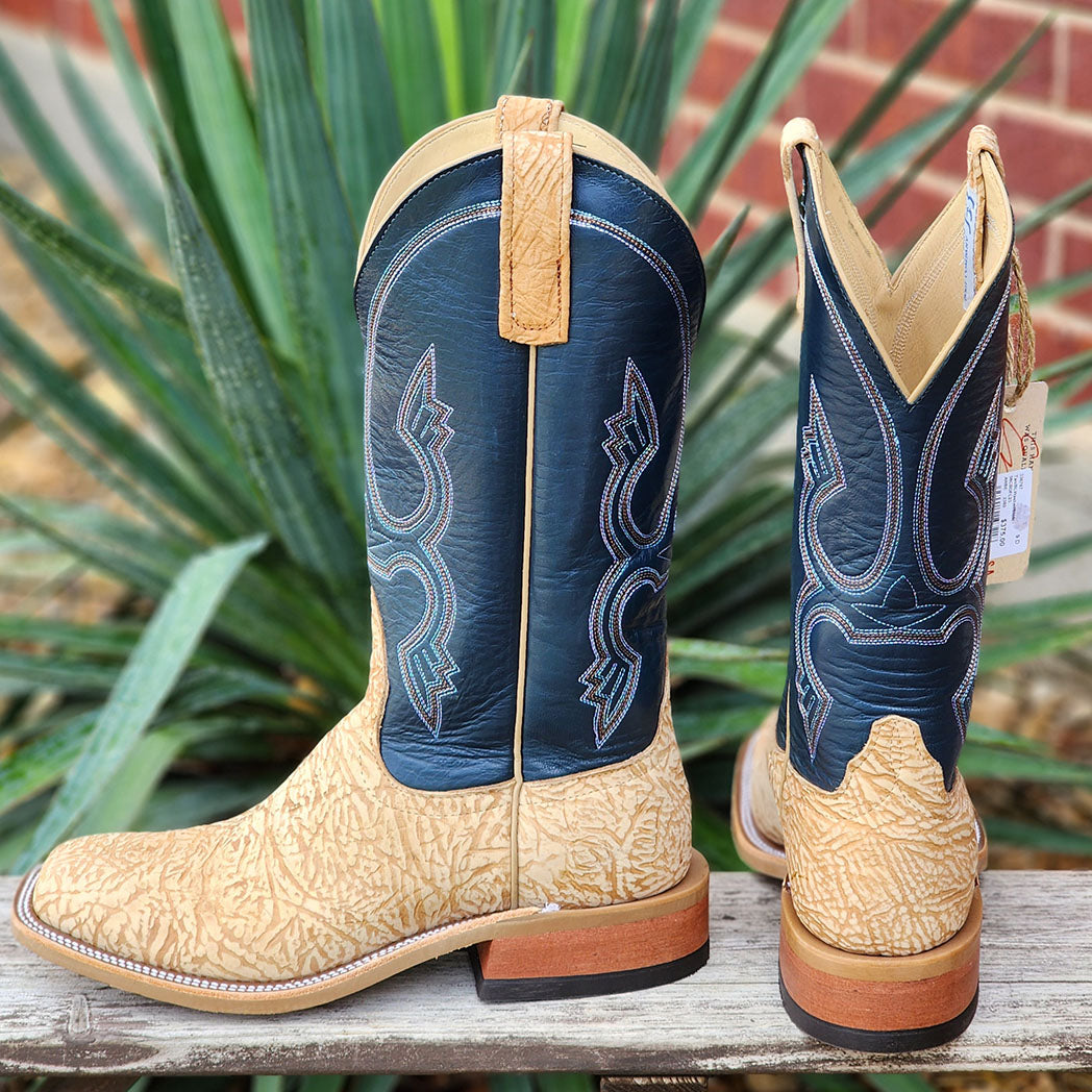 Anderson Bean Men's Tan Washed Shoulder Boots - Premium Cowboy Boots for Men | Durable Leather Work Boots | Perfect for Western Riding, Country Dancing & Outdoor Adventures