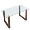 Franco Cora 5-Piece Walnut Dining Set with Black Chairs - Perfect for Small Spaces, Apartments & Cozy Kitchens