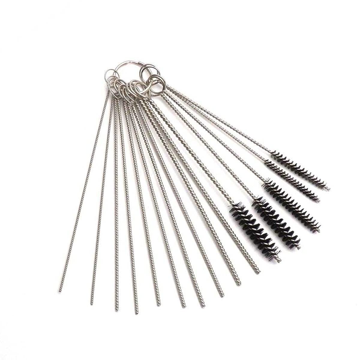 Motorcycle Carburetor Cleaner Kit - 10 Needles & 5 Brushes for Engine Maintenance - Perfect for Bike & Auto Care