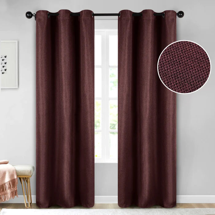 Blackout Curtains Set of 2 Panels - Jaxon Textured Room Darkening Window Drapes for Bedroom, Living Room & Home Theater (54x84 Inches)
