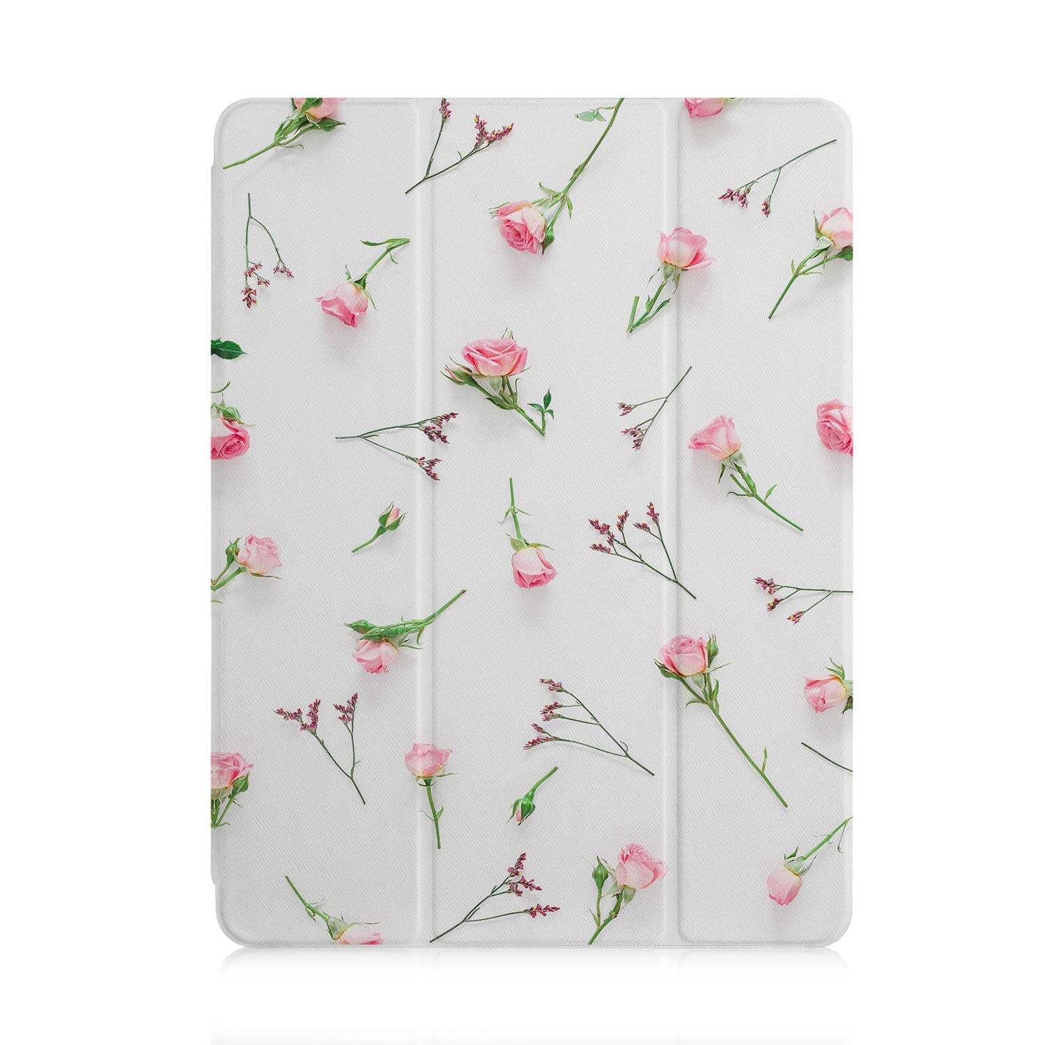 Premium iPad Trifold Case with Flat Flower Design - Slim Protective Cover for iPad Air/Pro (6th/5th/4th Gen) - Perfect for Work, Travel & Daily Use