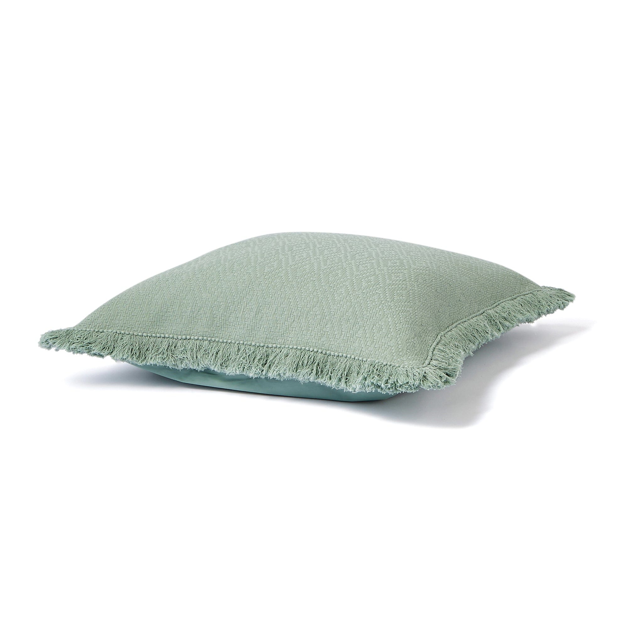 Luxury Diamond Fringe Cushion Cover 24x24 Inches - Soft Green Velvet Decorative Pillow Case for Sofa, Bed, Living Room - Home Decor Accent for Modern & Boho Style Interiors