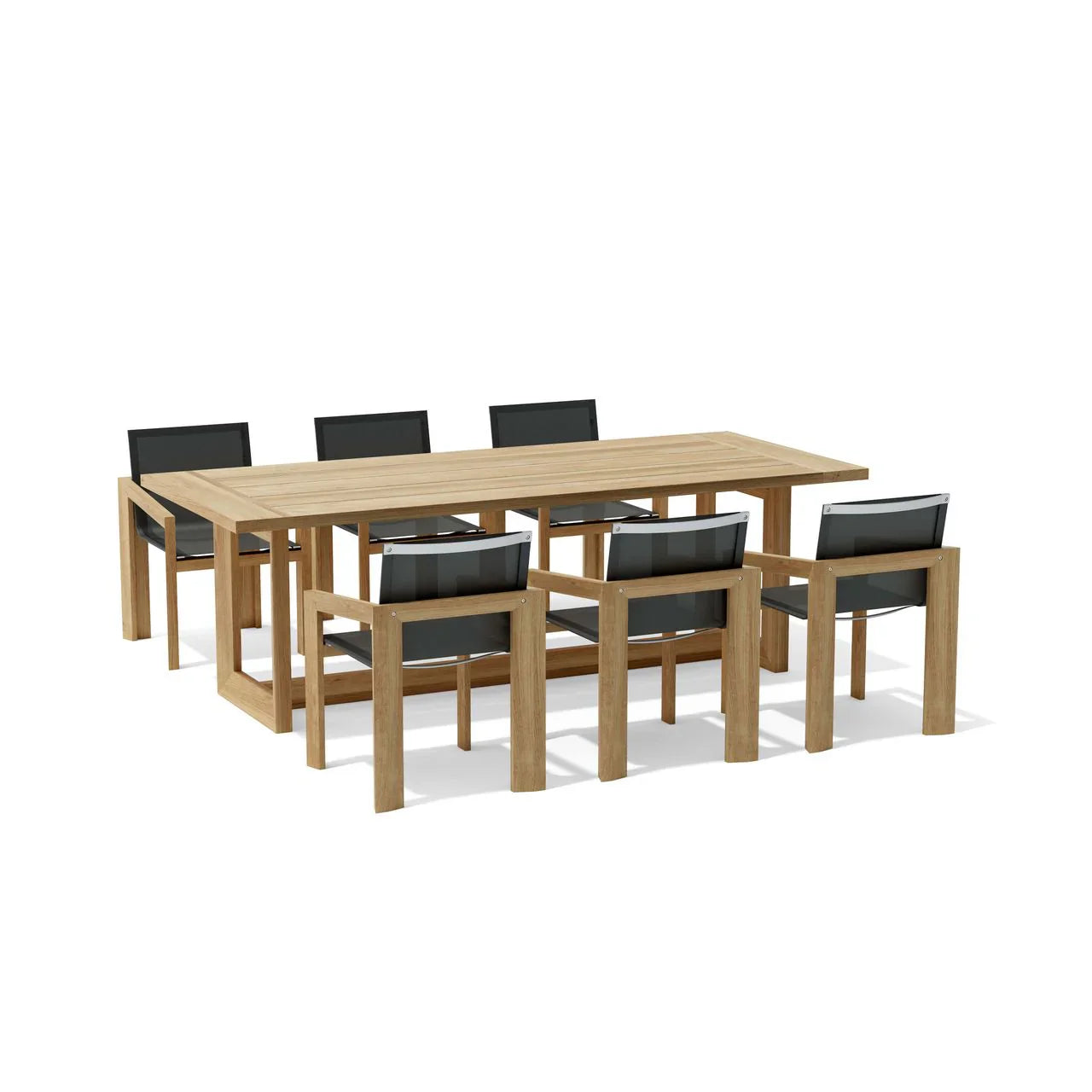Anderson Teak Smyrna 7-Piece Outdoor Teak Dining Table Set (SET 856) - Perfect for Patio, Garden, and Backyard Entertaining