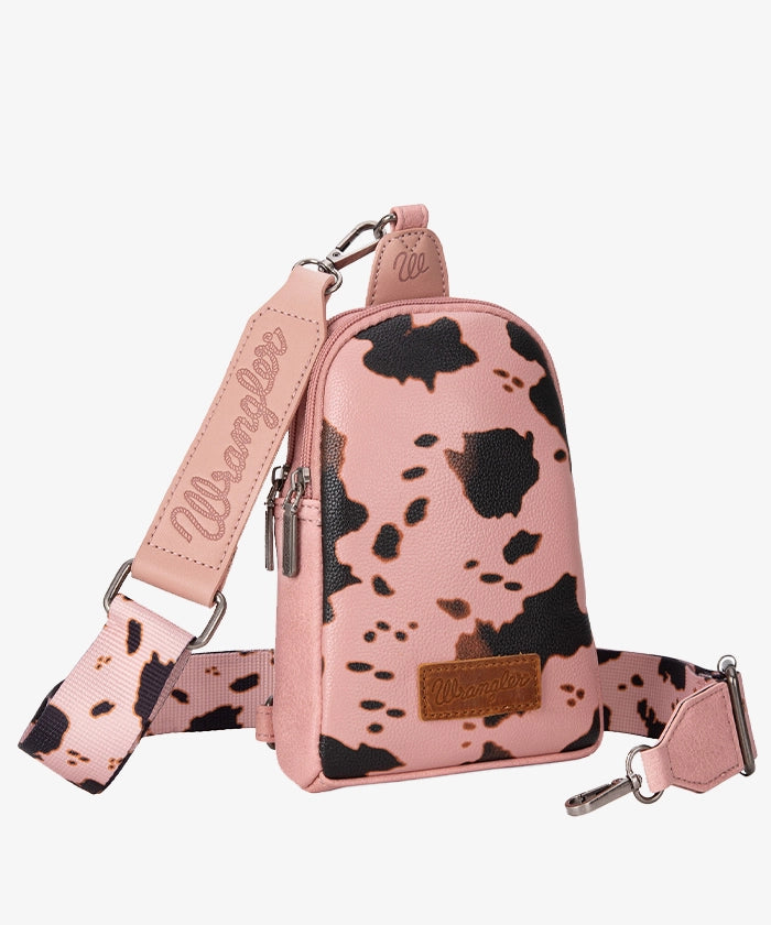 Wrangler Cow Print Concealed Carry Handbag for Women - Fashionable Western Style Purse with Hidden Gun Pocket | Perfect for Everyday Carry, Travel & Outdoor Adventures