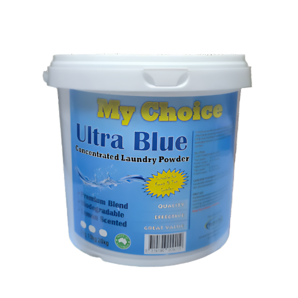 My Choice Ultra Blue Laundry Detergent Powder - Powerful Stain Removal for Whites & Colors | Perfect for Family Laundry, Travel & Camping