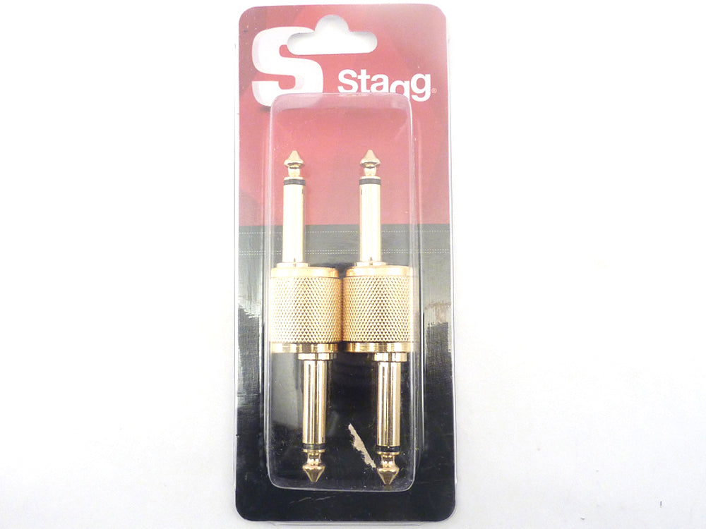 Stagg Male to Male Jack Hook Adaptor - AC PPDH Audio Connector for Guitar, Bass & Studio Equipment - Perfect for Live Performances & Recording Sessions