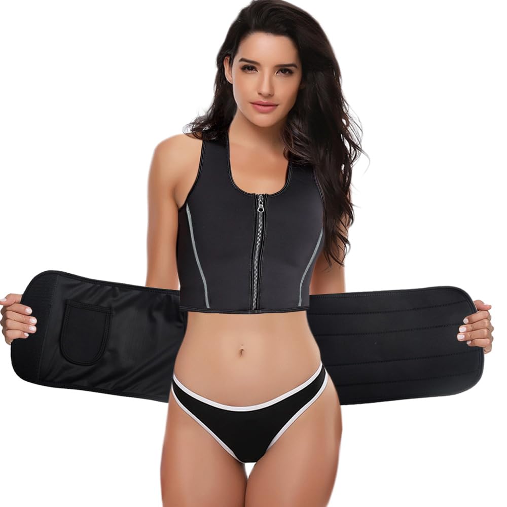 Women's Slimming Sweat Vest - Waist Trainer Body Shaper for Weight Loss & Toning - Perfect for Workouts, Gym & Postpartum Recovery