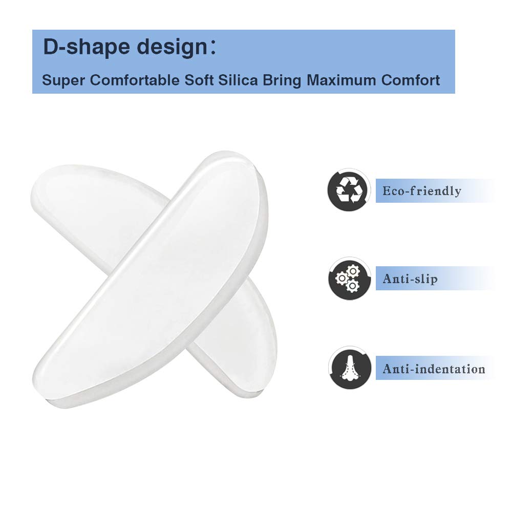 Anti-Slip Soft Silicone Adhesive Nose Pads for Glasses & Sunglasses - 18 Pack | Comfortable Eyewear Accessories for Reading, Driving & Outdoor Activities