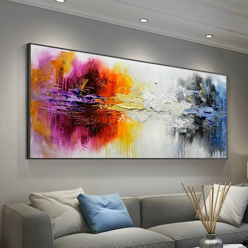 Abstract Painting #AB 003 - Modern Wall Art for Living Room, Bedroom & Office Decor | Large Canvas Artwork for Home & Commercial Spaces
