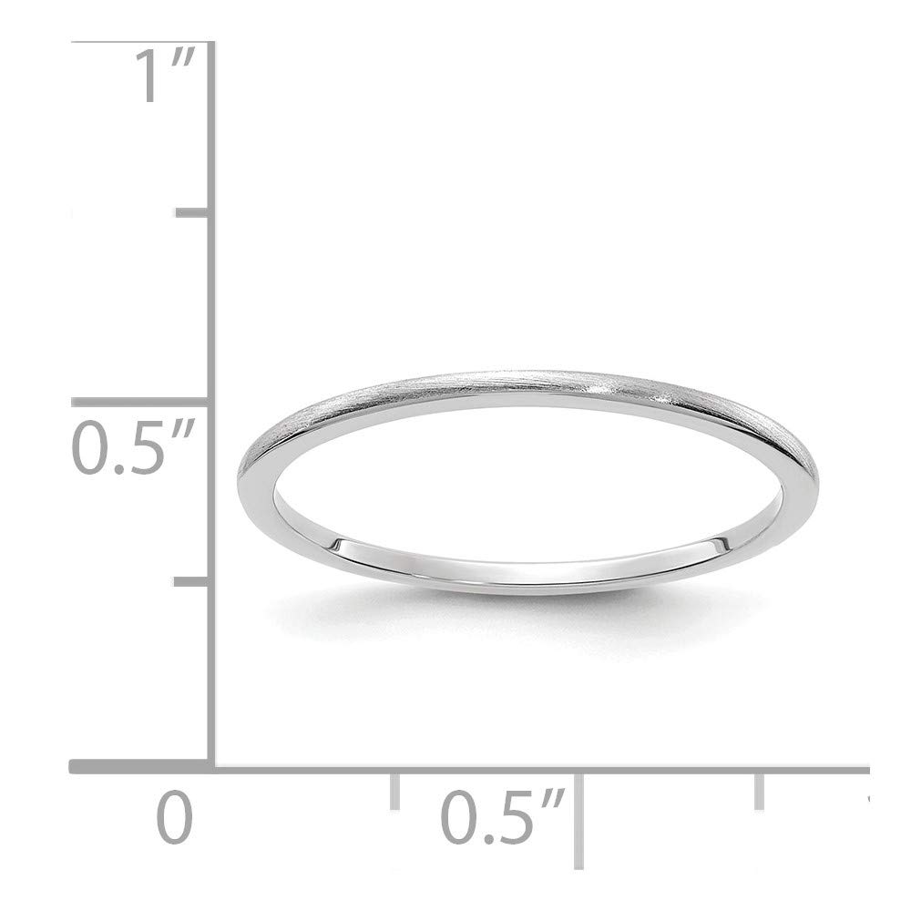 14k White Gold Stackable Band - Elegant for Layering Jewelry