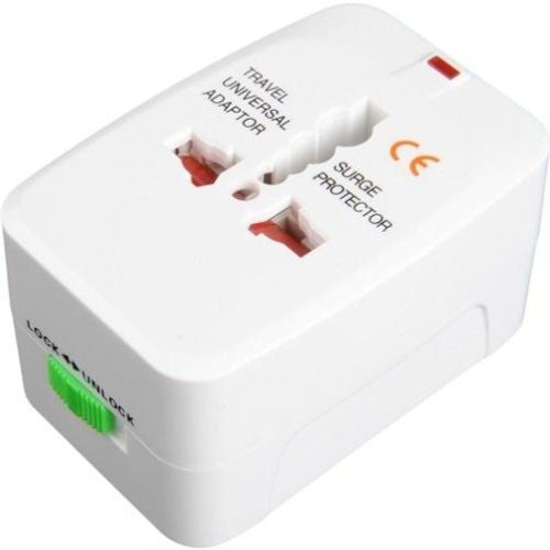 Universal All-in-One AC Power Adapter with Interchangeable Plugs (US/UK/EU/AU) - Perfect for Travel, Business Trips & International Devices Charging