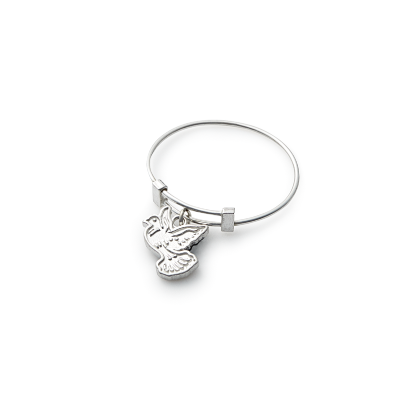 Dove Charm Ring - Sterling Silver Dove Jewelry for Women - Elegant & Dainty Bird Ring - Perfect for Gifts, Weddings & Everyday Wear