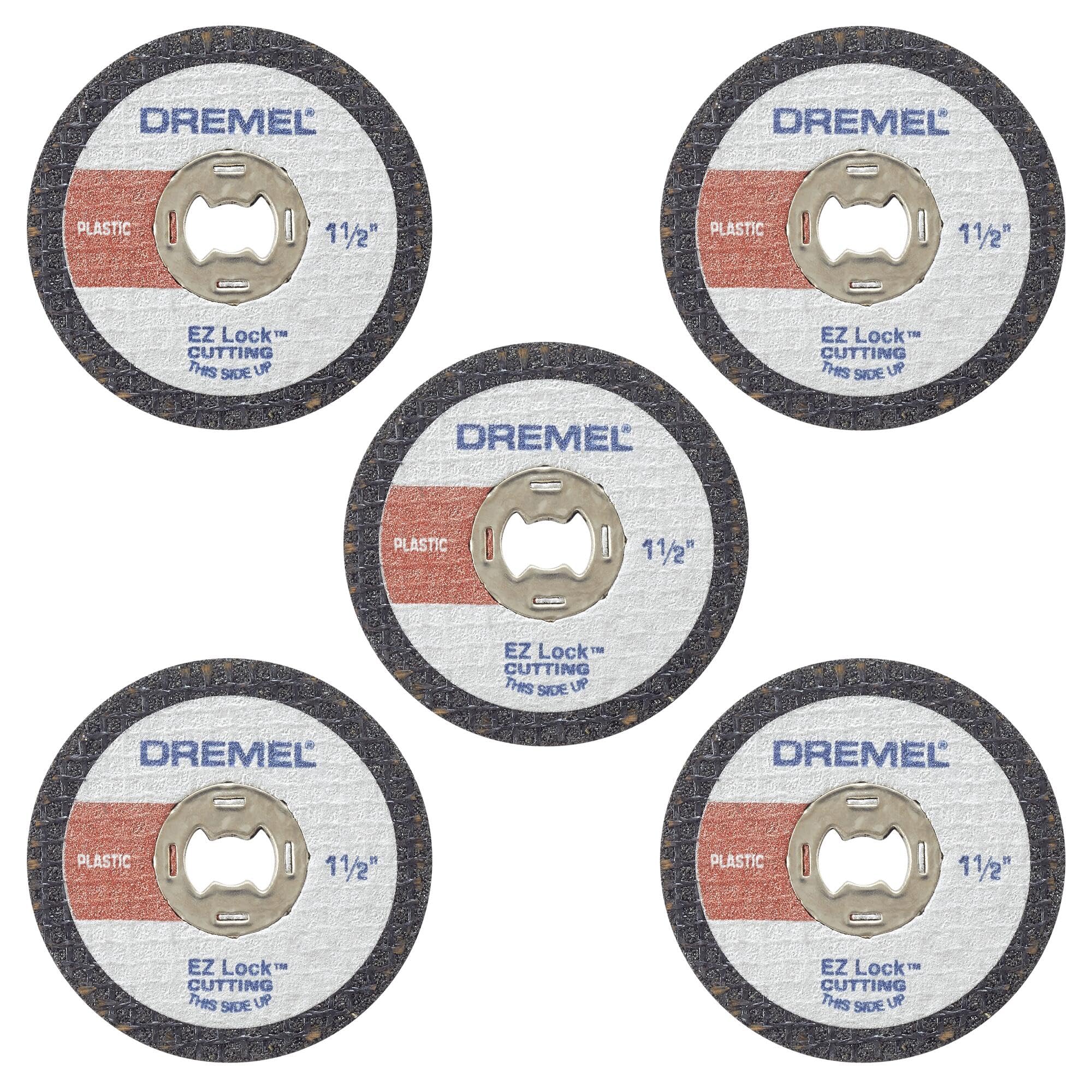 Dremel EZ476 1.5-Inch EZ Lock Rotary Tool Cut-Off Wheels for Plastic - 5 Pack | High-Speed Cutting Discs for DIY Crafts, Home Repairs & Hobby Projects