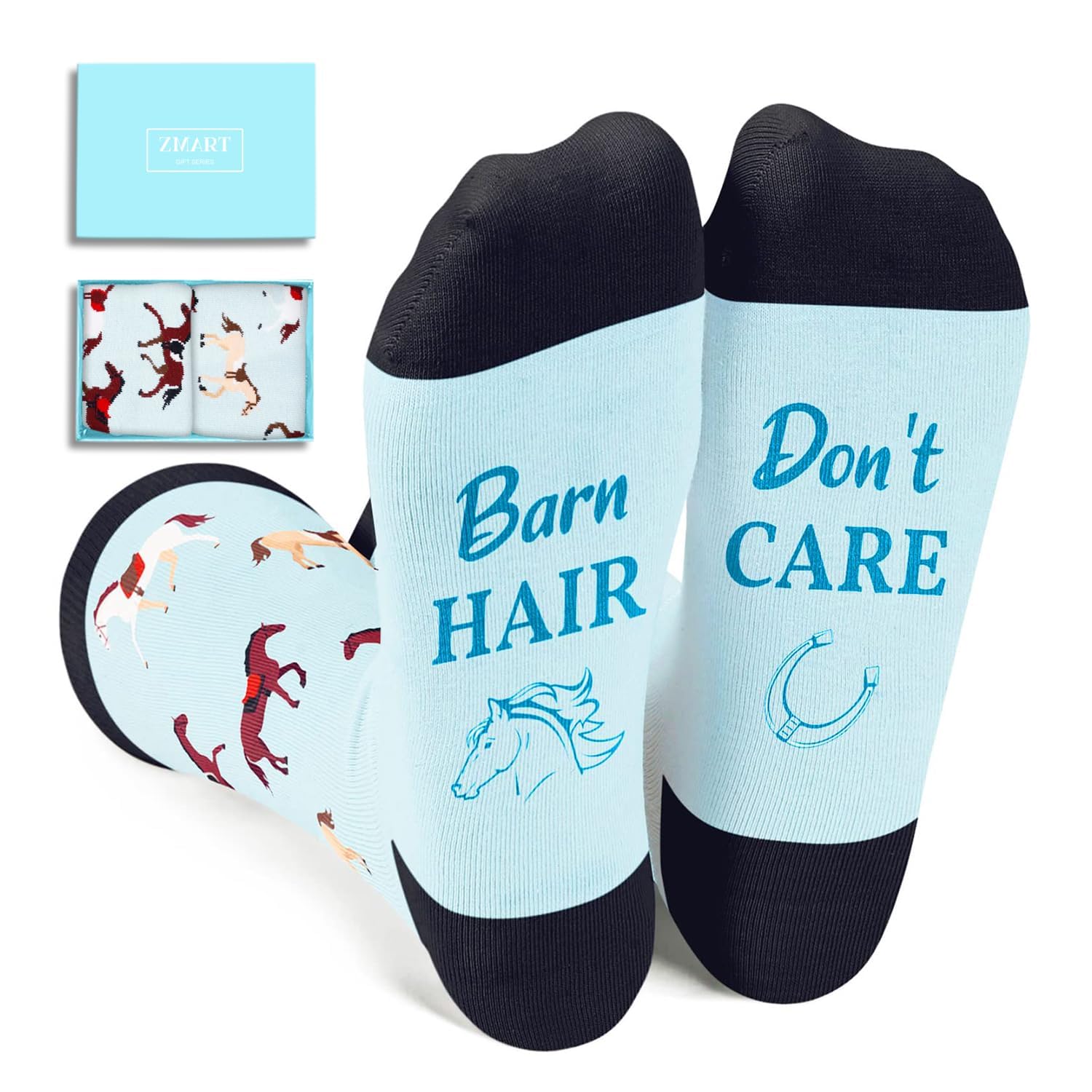 Zmart Animal Themed Gift Socks - German Shepherd, Chicken, Horse, Goat & Pig Design Unisex Socks for Dog Lovers, Farmers & Animal Enthusiasts - Perfect for Gifts, Casual Wear & Fun Outfits