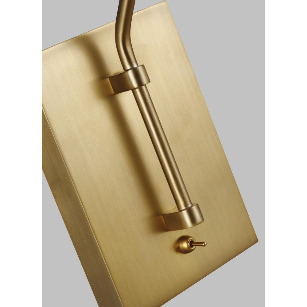 Cowell Modern 1 Light Wall Sconce - Brushed Nickel Finish, Plug-in Wall Light Fixture for Bedroom, Living Room, Hallway & Entryway Lighting Decor
