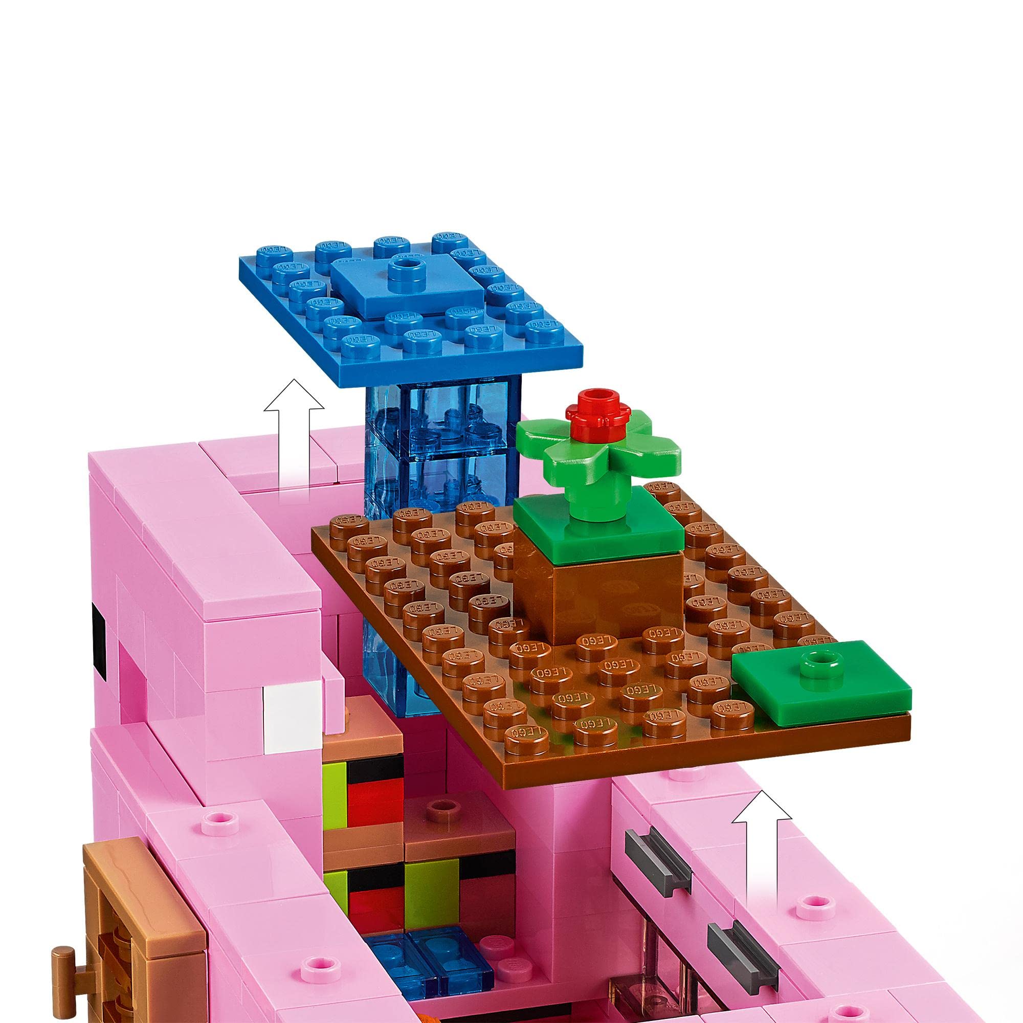 LEGO 21170 Minecraft The Pig House Building Toy Set with Alex Mini Figure, Animals & Creeper - Creative Construction Gift for Kids Ages 8-9 - Perfect for Minecraft Fans & Adventure Play
