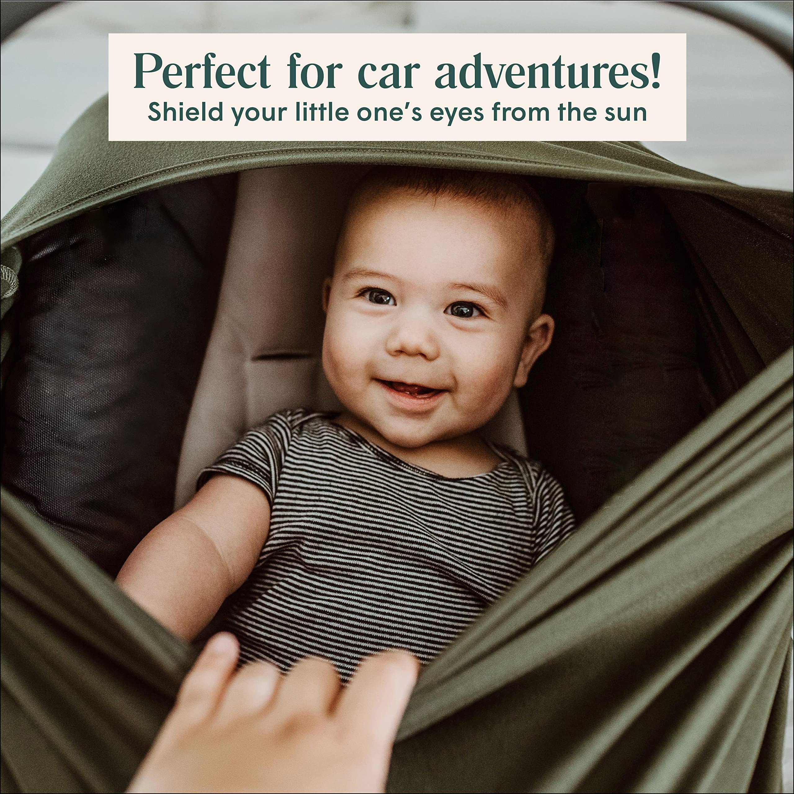 Simka Rose Breathable Nursing Cover & Adjustable Car Seat Canopy for Babies - Stretchy Breastfeeding Cover for Infant Boys & Girls - Summer Baby Carrier Cover - Perfect Baby Shower Gift & Registry Essential for Outdoor Walks, Shopping Trips & Travel