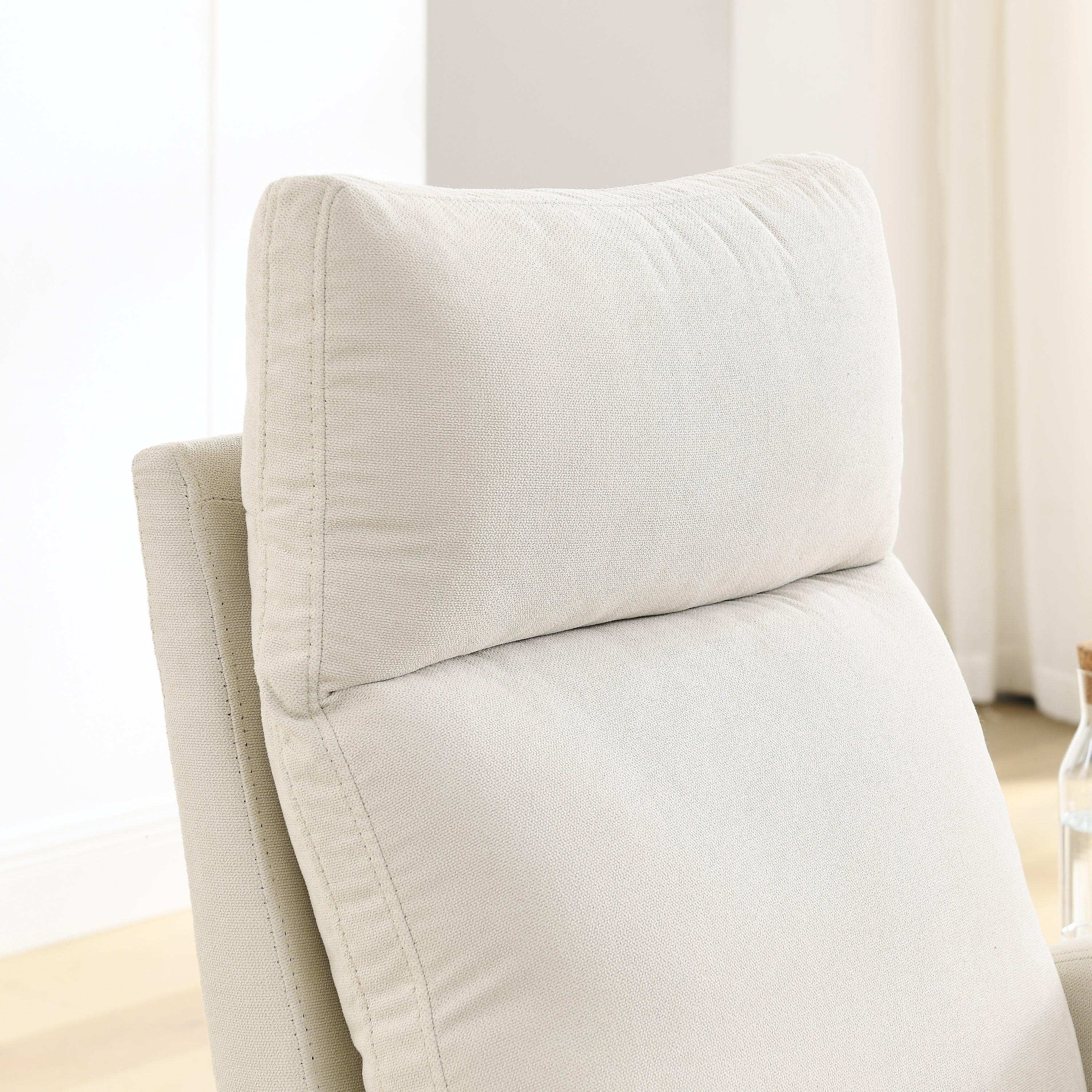 27.6W Modern Accent High Backrest Rocking Chair with Side Pockets - Comfortable Lounge Armchair for Living Room, Bedroom & Nursery - Perfect for Relaxing, Reading & Nursing