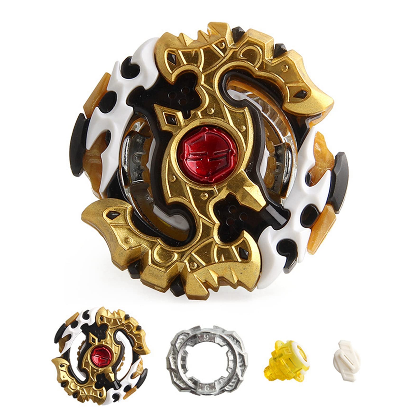 DWIN Beyblade Burst Booster GT Starter B-132 02 Spriggan Requiem .7.Ab Spinning Top Battle Set with B-184 Custom String Launcher (Left+Right Spin) & Grip - Perfect for Competitive Play & Beyblade Tournaments