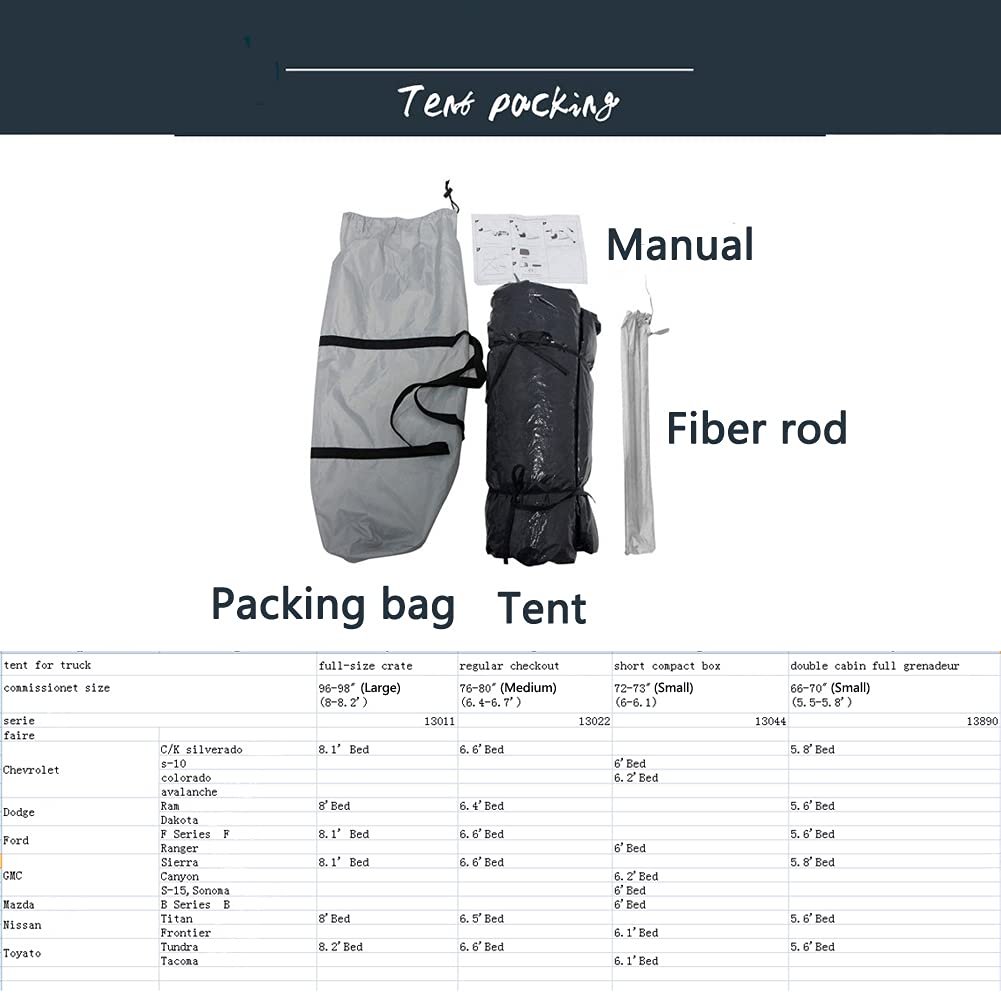 Best Car Tent for Camping & Fishing - Universal Pickup Truck Tent for Outdoor Adventures - Fits Most Truck Models - Perfect for Road Trips, Beach Camping & Off-Road Getaways