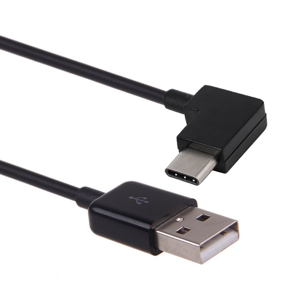 Right Angle USB-C to USB 2.0 Cable 300cm for Tablet & Phone Charging