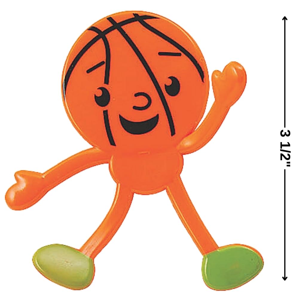 Flexible Sports Ball Bendable Toys - 24 Pack for Stress Relief, Fidgeting & Classroom Rewards - Perfect for Kids, ADHD, Anxiety & Office Desk Play