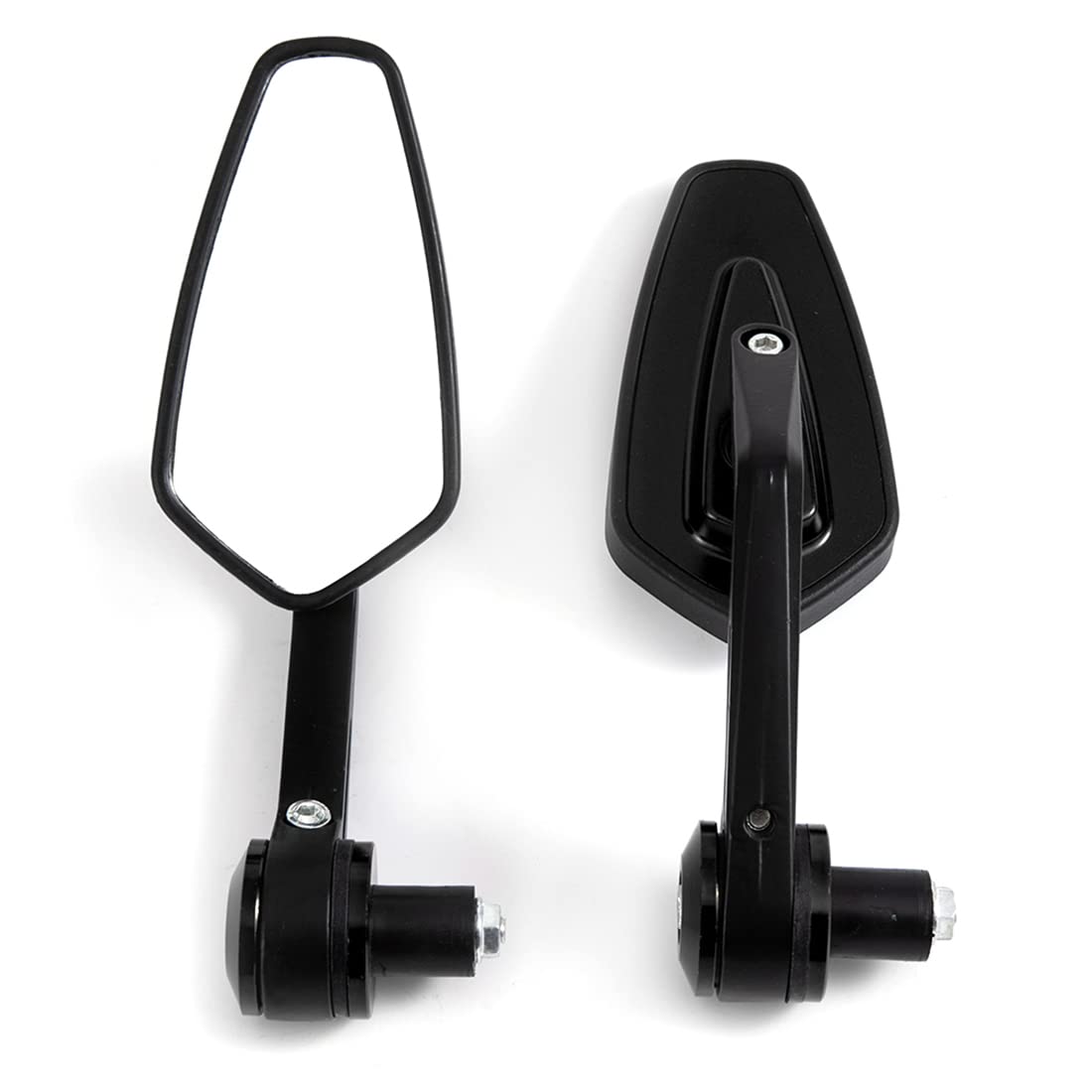 22mm Black Oval Motorcycle Handlebar Rearview Mirror - Universal Fit for Cafe Racer & Bobber Bikes - Durable Side Mirror for Enhanced Road Safety (Perfect for Urban Commuting & Highway Riding)
