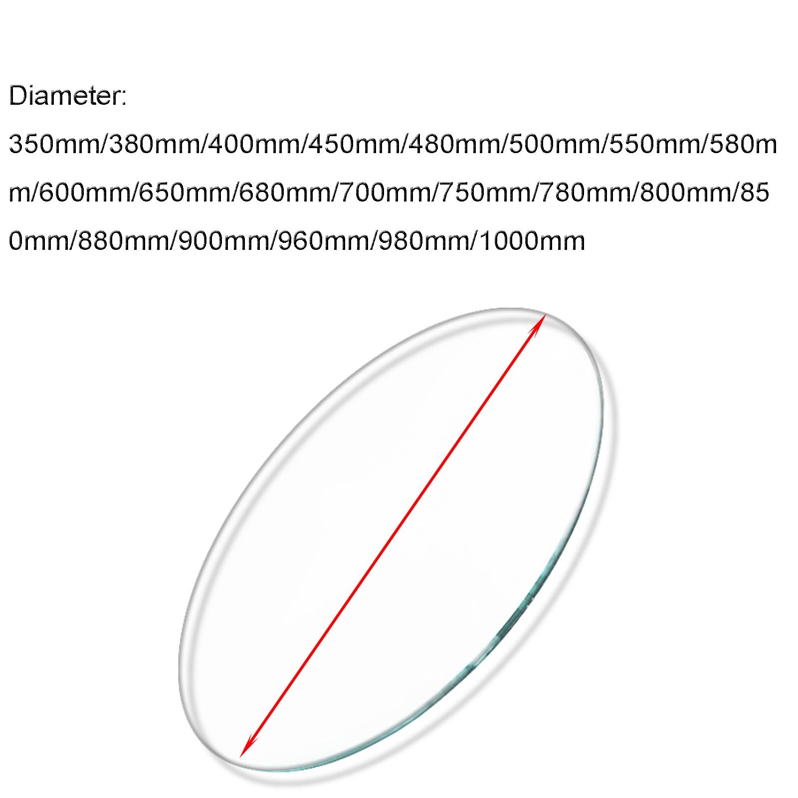 SAGIDAR Round Tempered Glass Table Top - 15IN 20IN 30IN 35IN 40IN Clear Glass for Outdoor Garden, Coffee & Wood Tables - Perfect for Patio, Dining & Living Room Decor
