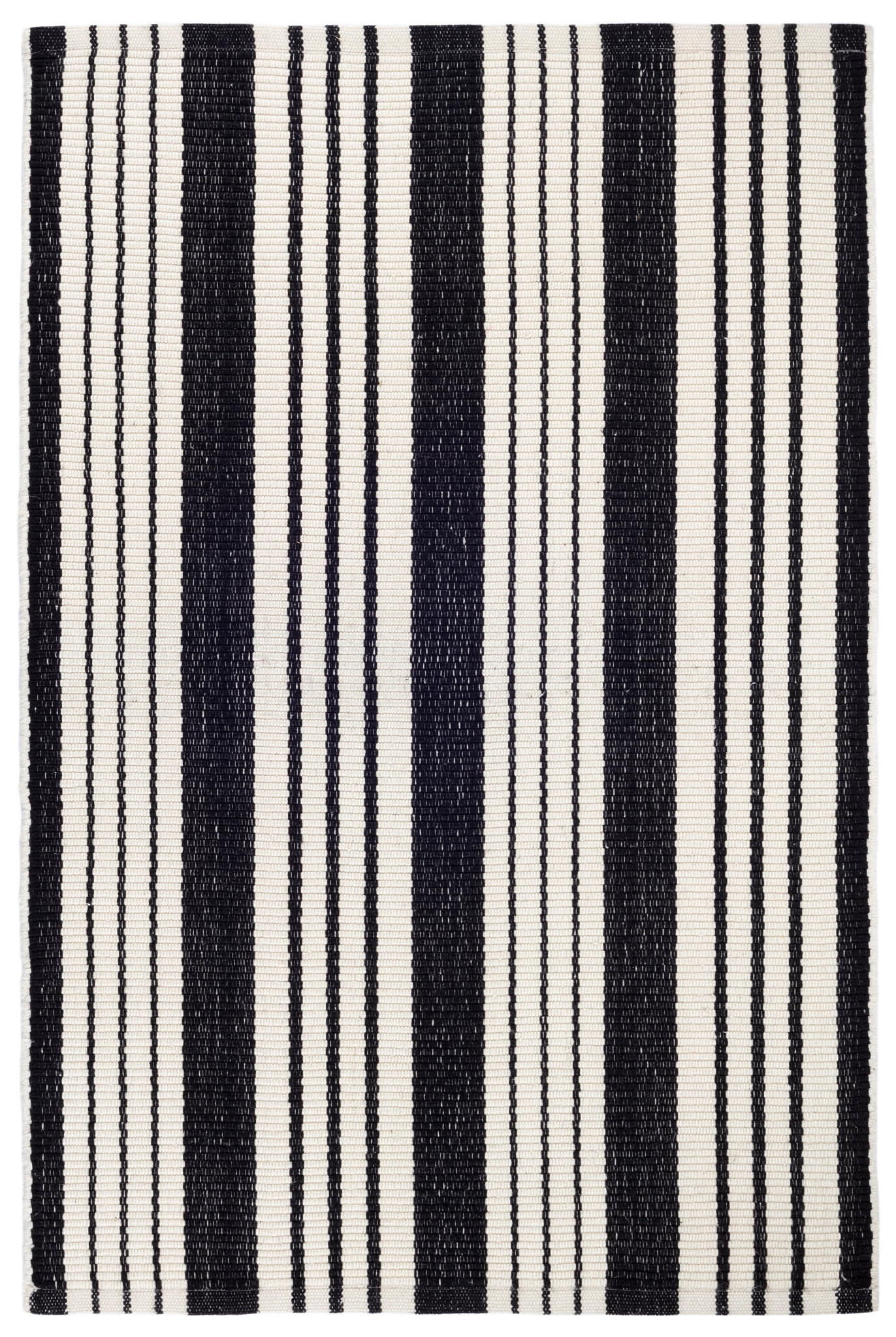 Handwoven Cotton Rug Birmingham Style - Black | Boho Chic Home Decor for Living Room, Bedroom & Office