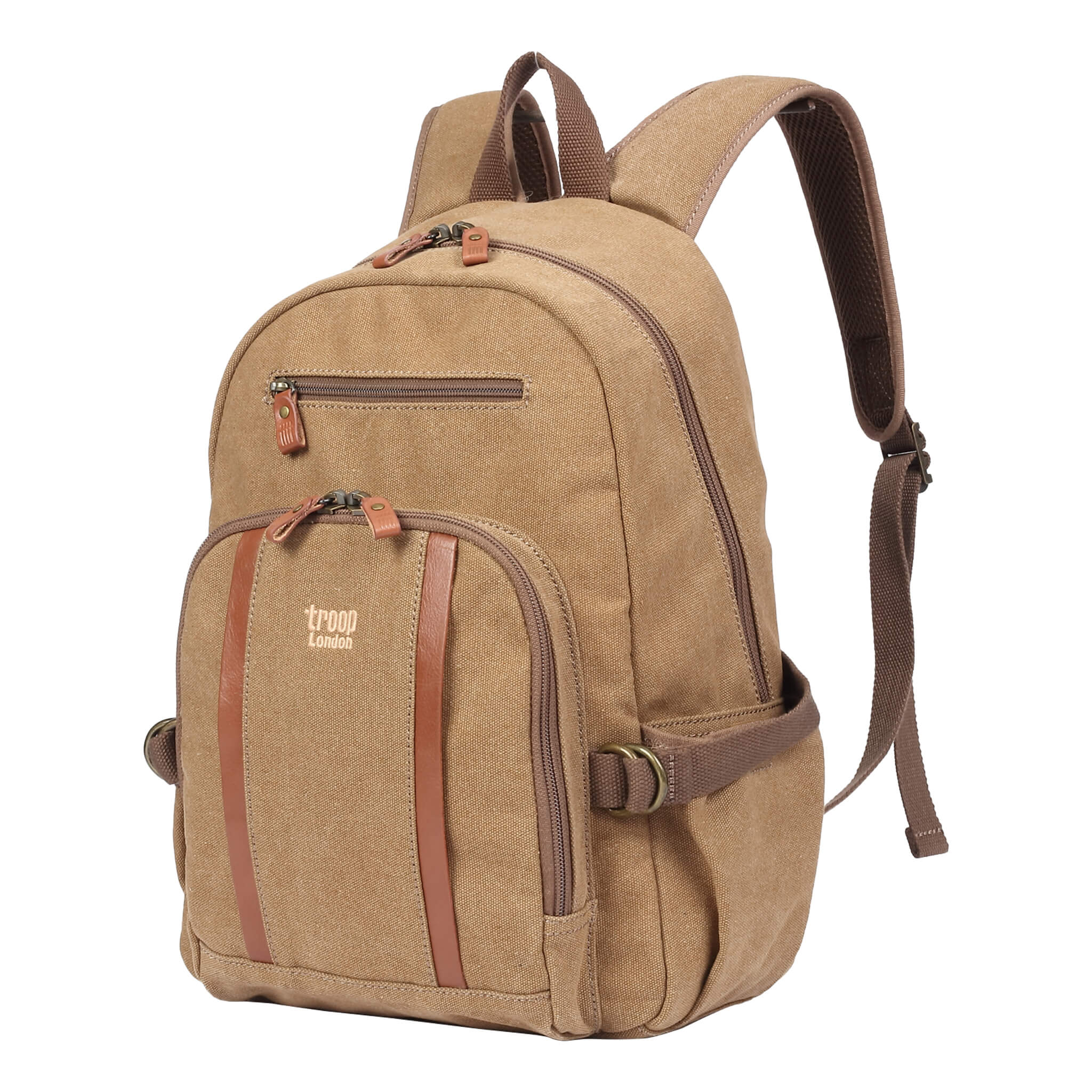 TRP0256SE Troop London Classic Laptop Backpack - Stylish & Durable 15.6 Inch Computer Bag for Work, School & Travel - Water Resistant Business Backpack with USB Charging Port