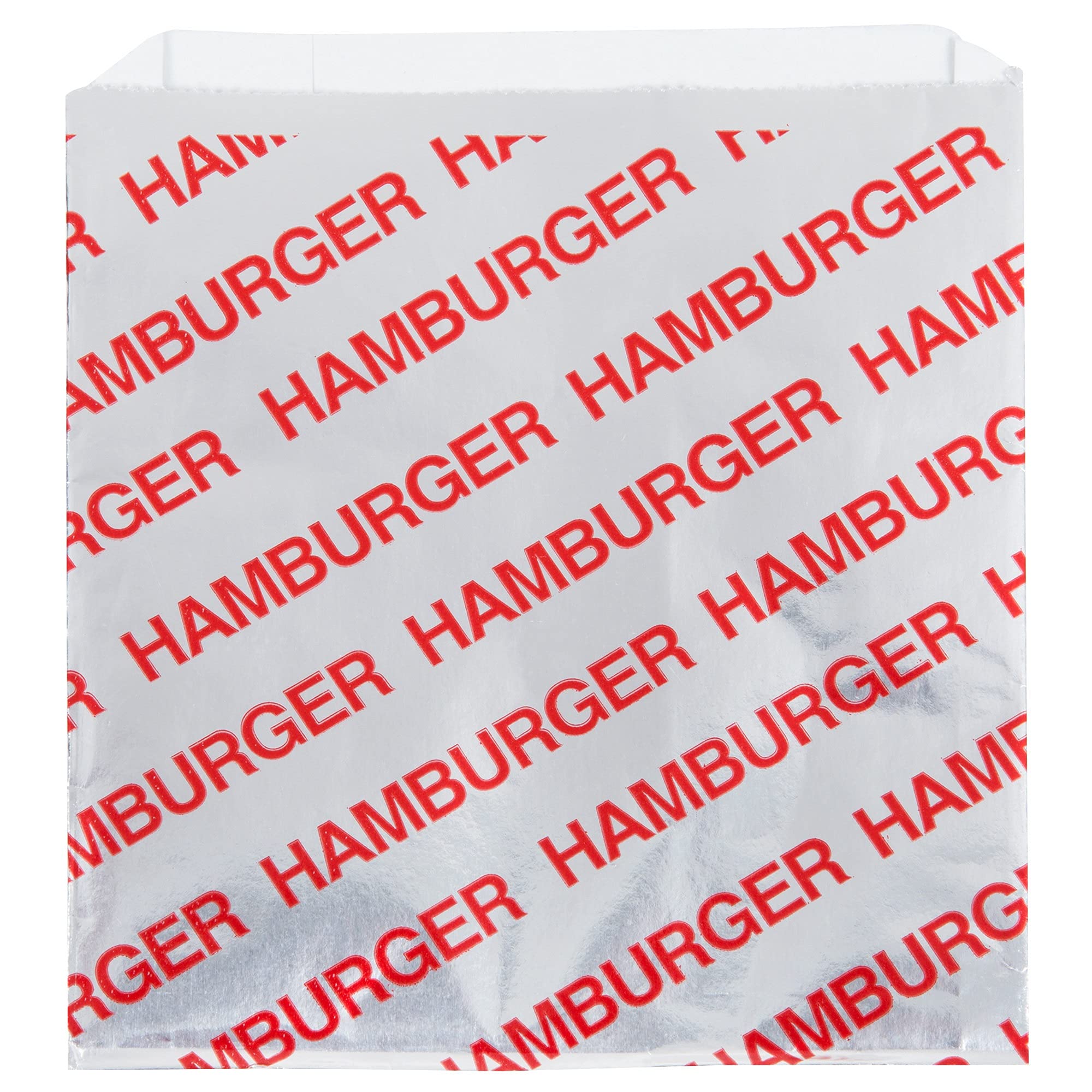 Large Grease-Resistant Foil Hamburger & Sandwich Bags (100 Count) - Keep Food Hot & Fresh - Perfect for Picnics, BBQs, and Takeout