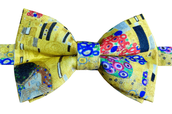 Elegant Gustav Klimt 'The Kiss' Bow Tie - Art-Inspired Formal Accessory for Weddings, Parties & Special Occasions