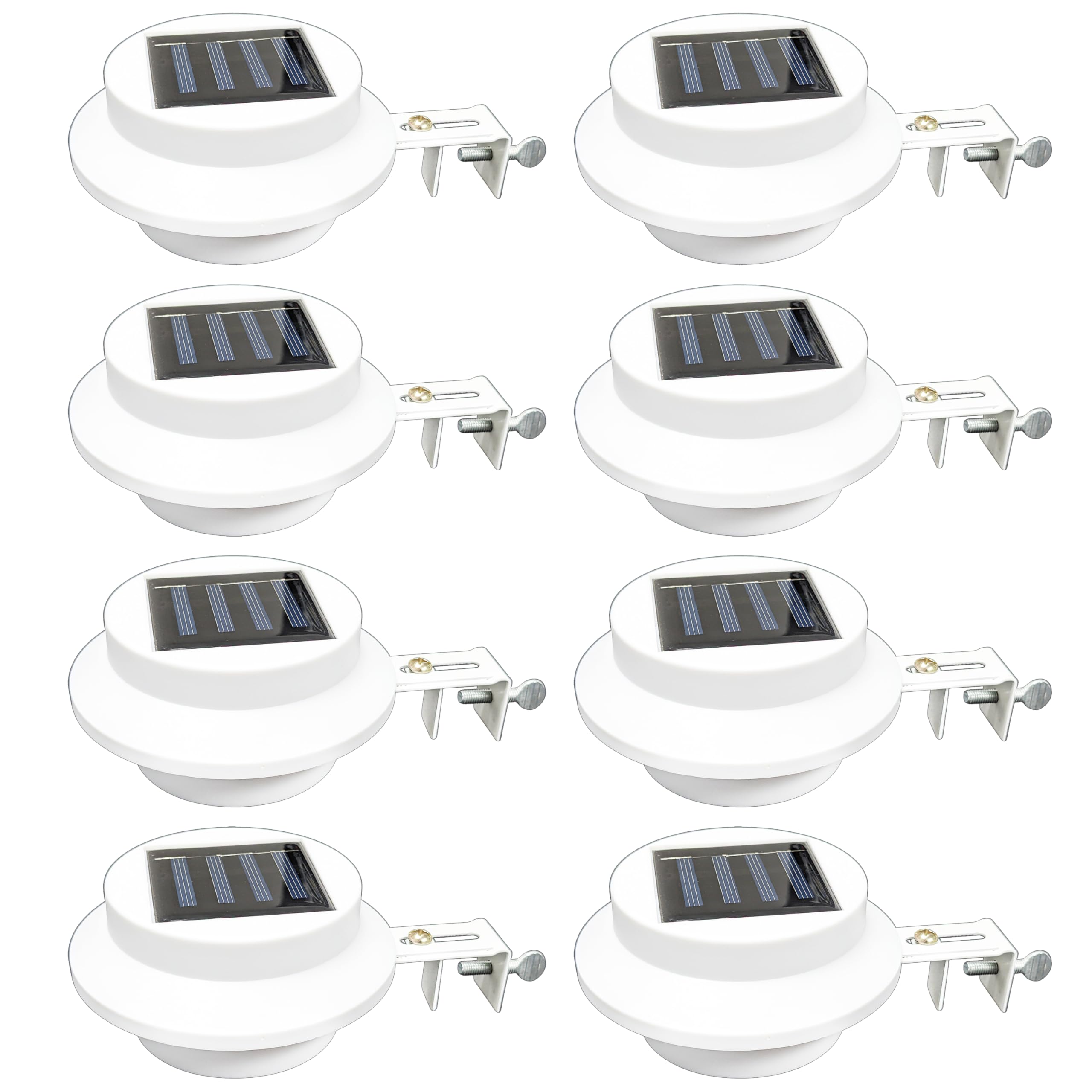 8 Pack Solar Powered Outdoor LED Lights with Brackets - Waterproof, Auto On/Off at Dusk & Dawn - Perfect for Garden, Pathway, Patio, and Yard Lighting