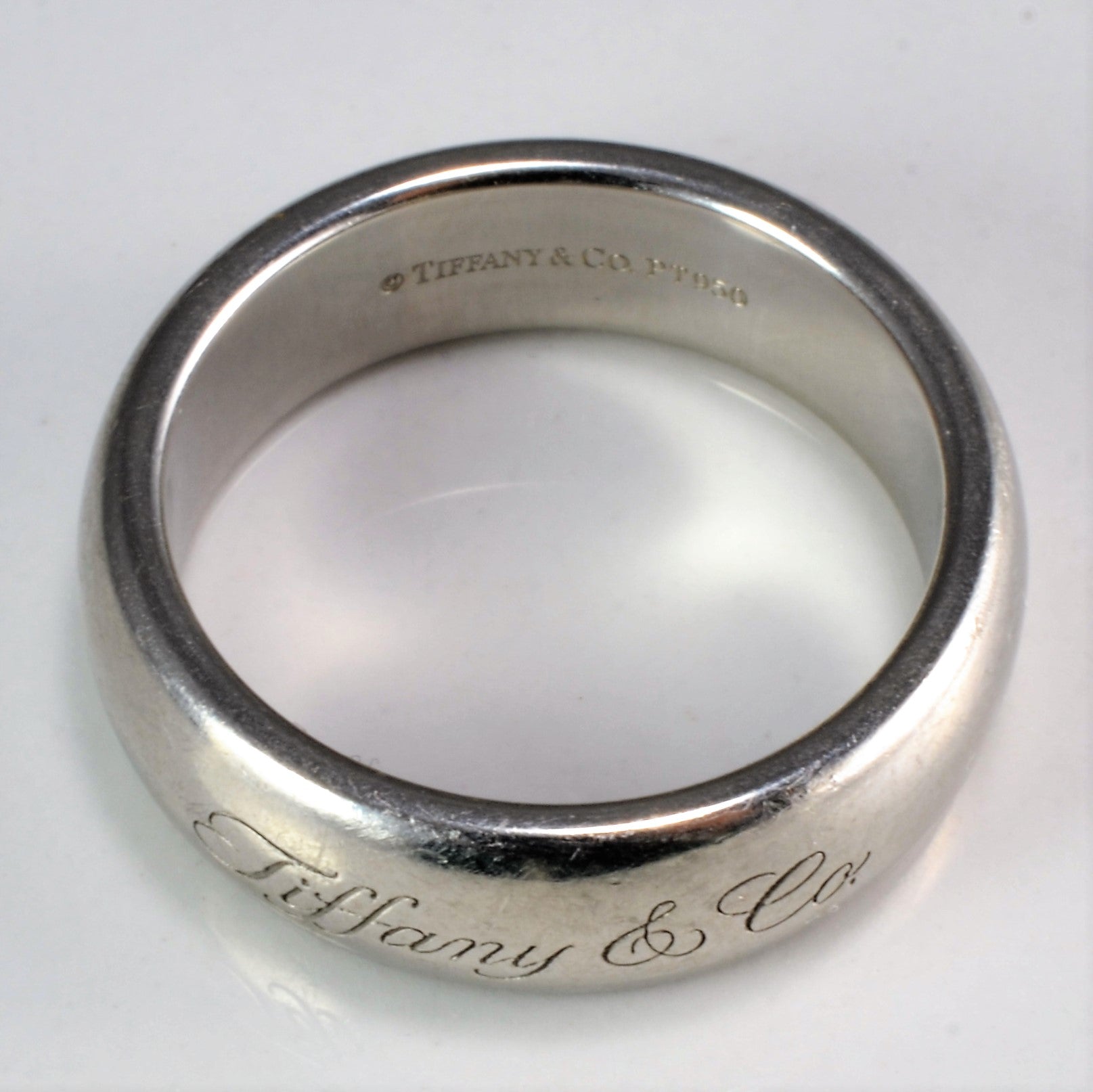 Tiffany & Co. 6mm Lucidia Platinum Wedding Band Ring for Women - Size 6.75 | Elegant Bridal Jewelry for Engagement, Anniversary & Special Occasions