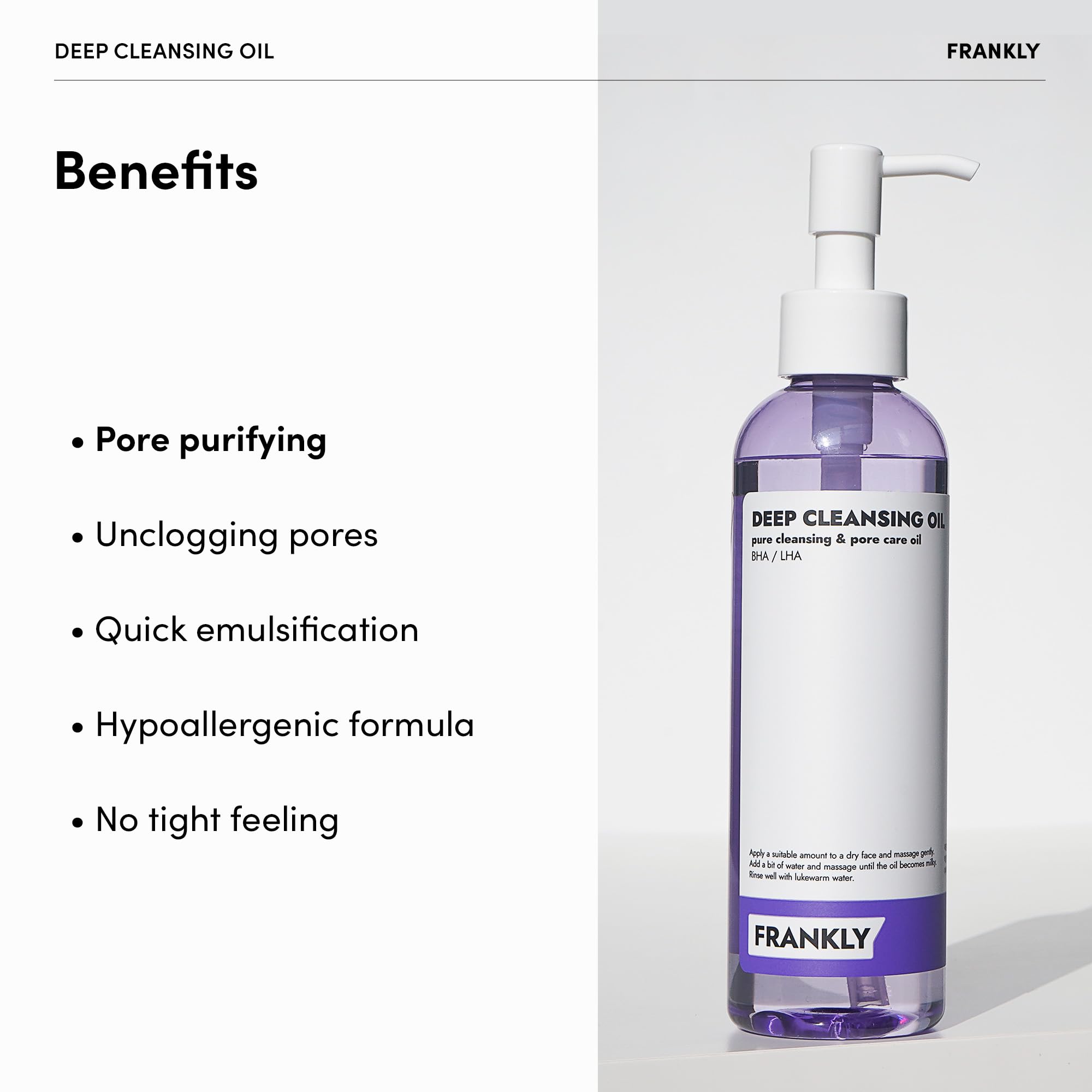 FRANKLY Pore Perfecting Set: Closer Serum, Toner Pads & Cleansing Oil | Deep Cleansing, Hydration & Pore Refining Skincare | Vegan, Fragrance-Free for Sensitive, Oily & Acne-Prone Skin | Korean Beauty Routine | Perfect for Daily Skincare & Nighttime Routine