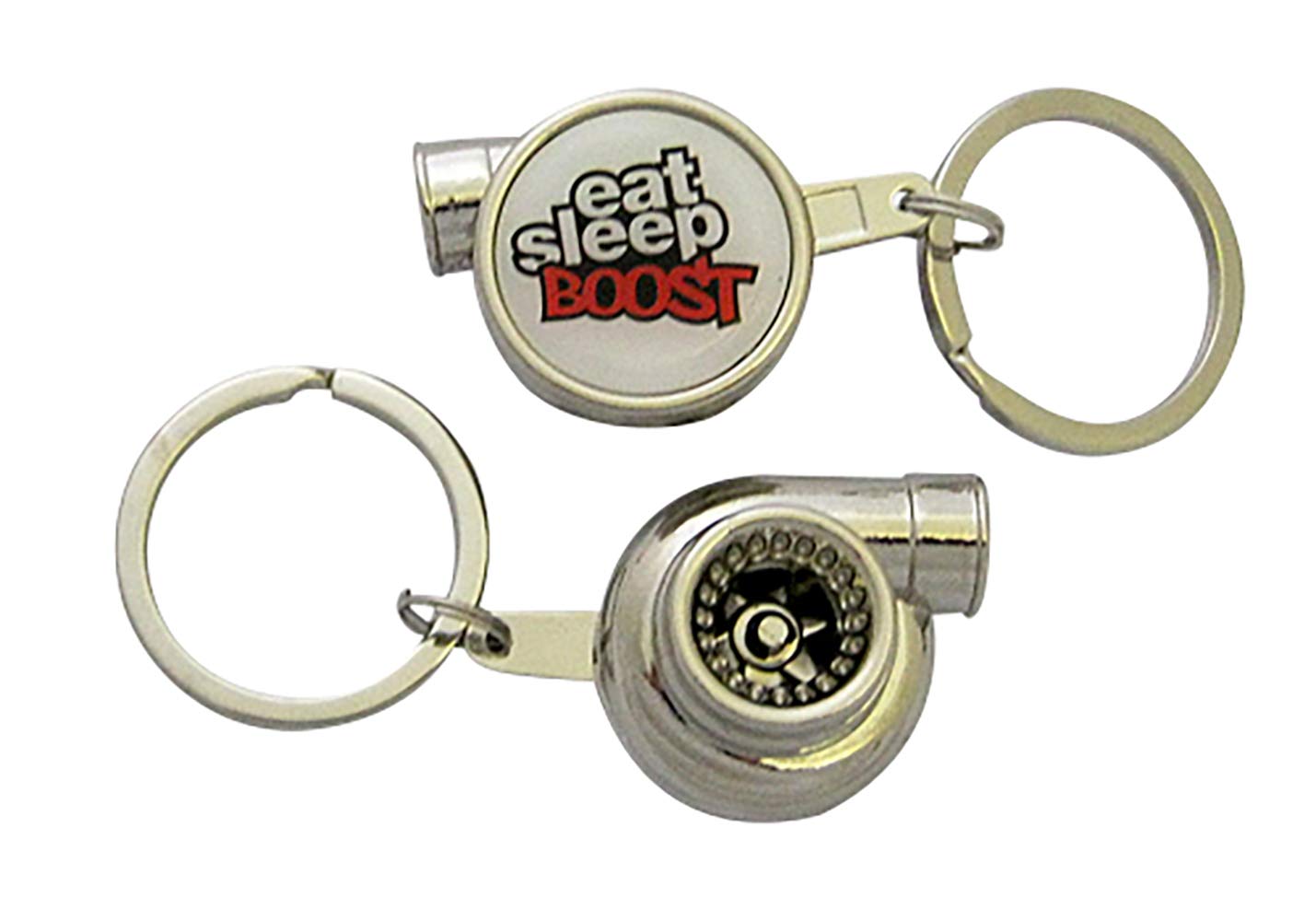 Turbo Keychain with EAT SLEEP BOOST, Fun Accessory for Car Enthusiasts and Boost Lovers