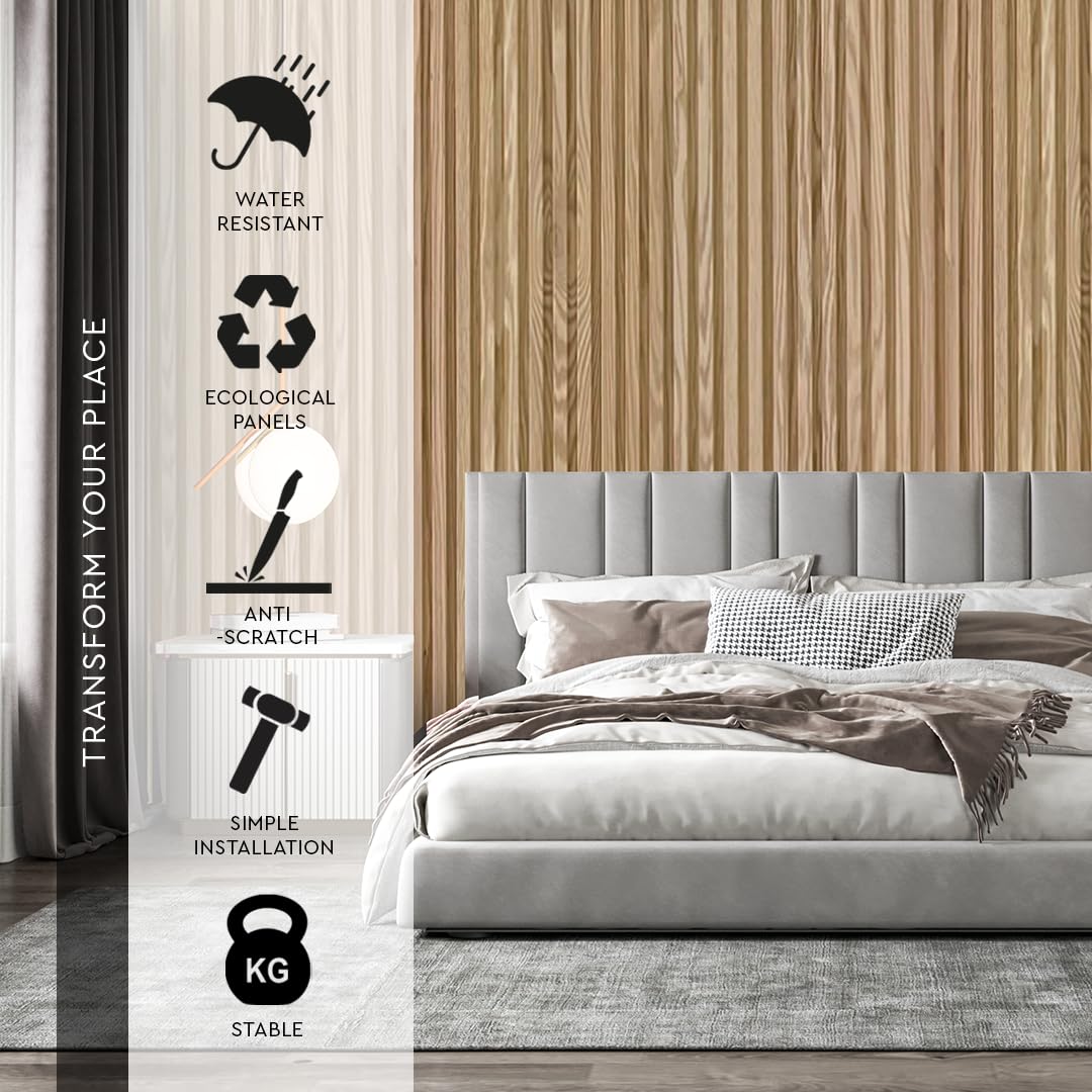 DEKKOR WPC Acoustic Slat Wall Panels - 6 Pack 96