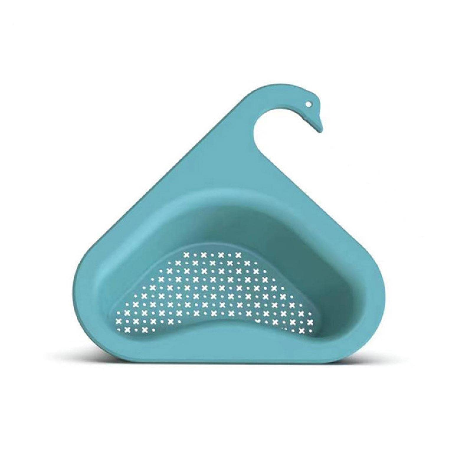 Swan-Shaped Sink Drain Basket - Kitchen Sink Filter for Wet & Dry Separation - Multi-Functional Stainless Steel Sink Strainer - Fits All Standard Sinks (Blue) - Perfect for Kitchen, Bathroom & Utility Sinks