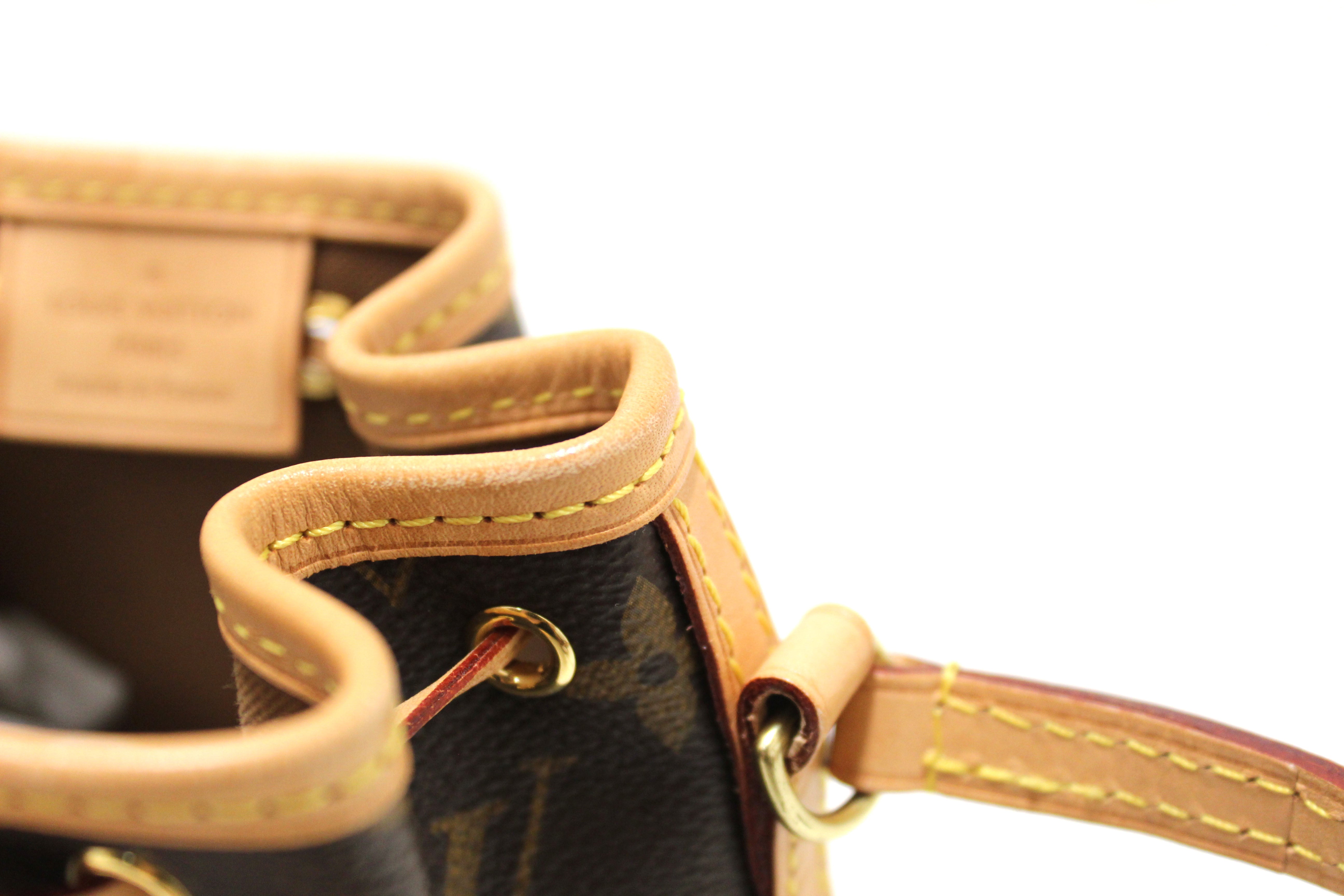 Authentic Louis Vuitton Classic Monogram Nano Noe Crossbody Bag - Luxury Designer Handbag for Women, Perfect for Everyday Use, Travel & Special Occasions