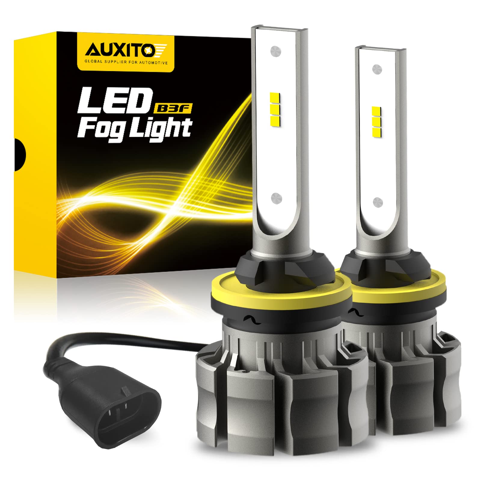 AUXITO 880 LED Fog Light Bulbs - 6000LM 6500K Cool White, 300% Brighter 885 893 899 CSP LED Chips, DRL Replacement for Cars (Pack of 2) - Perfect for Night Driving, Off-Roading & Foggy Conditions