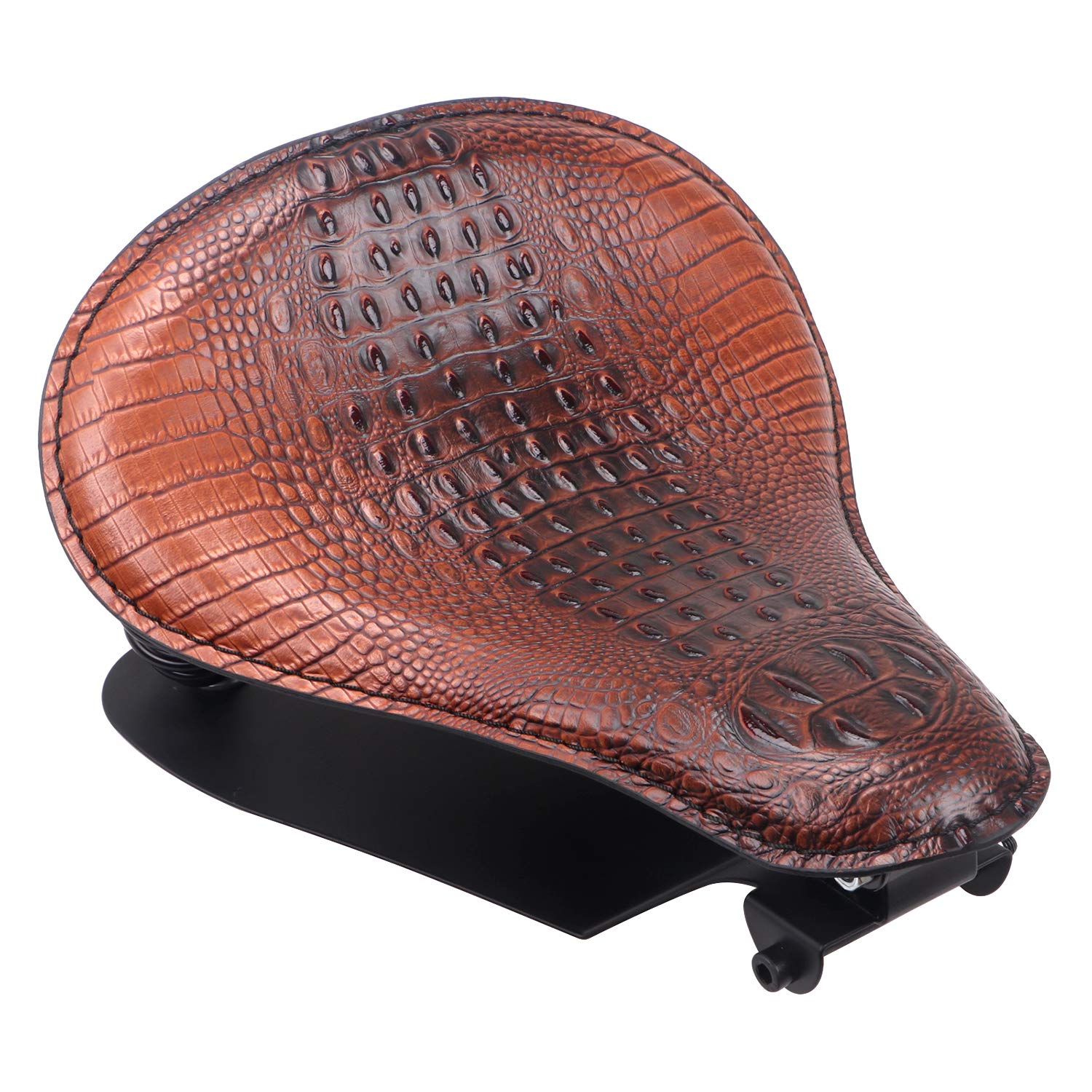 13-Inch Alligator Leather Motorcycle Cushion Pad with 3