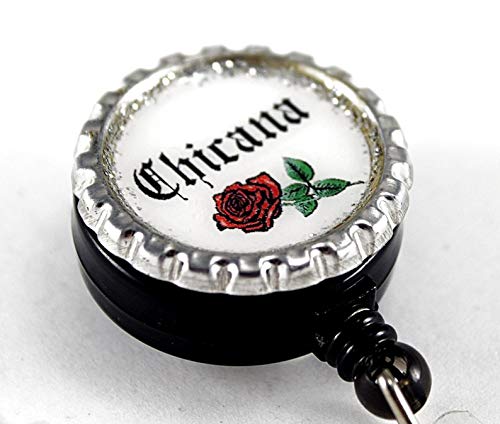 Chicana Badge Reel - Retractable ID Badge Holder with Clip | Perfect for Nurses, Teachers & Healthcare Professionals