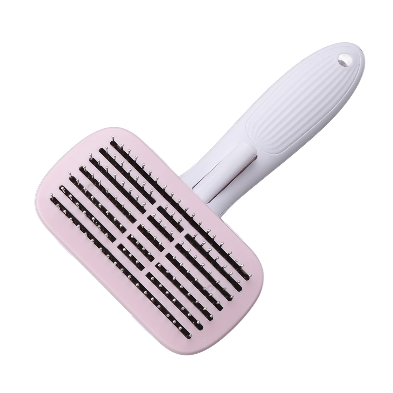 GLOGLOW Self Cleaning Pet Brush - ABS Comfort Grip Slicker Brush for Dogs & Cats - Fast Hair Removal & Deshedding Tool for Home Grooming - Perfect for Daily Brushing & Reducing Pet Hair