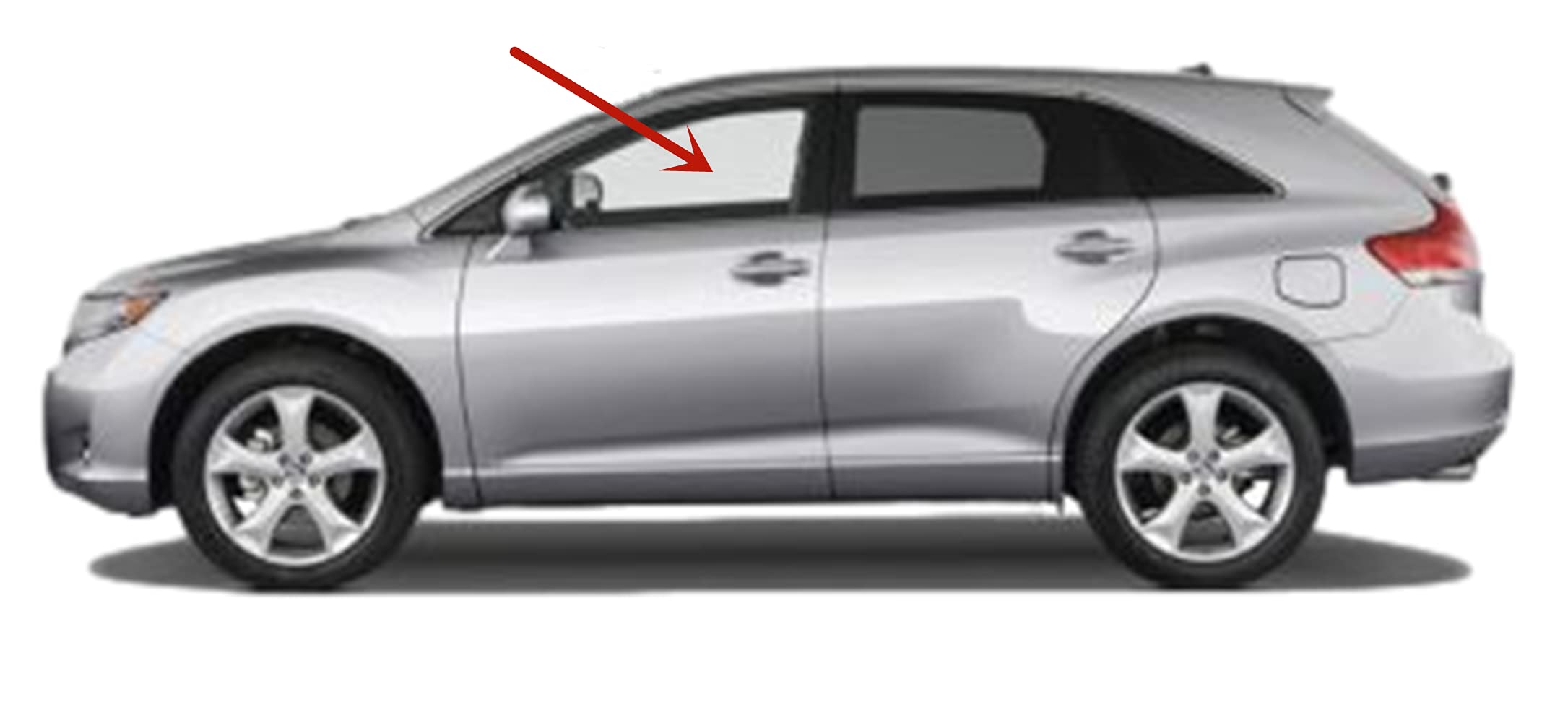 Replacement Left Side Front Door Window Glass for Toyota Venza 2009-2016 Models - Perfect Fit & Easy Installation for Driver Side Window Repair