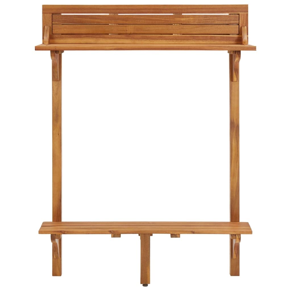 Industrial Style Solid Acacia Wood Bar Table - 35.4