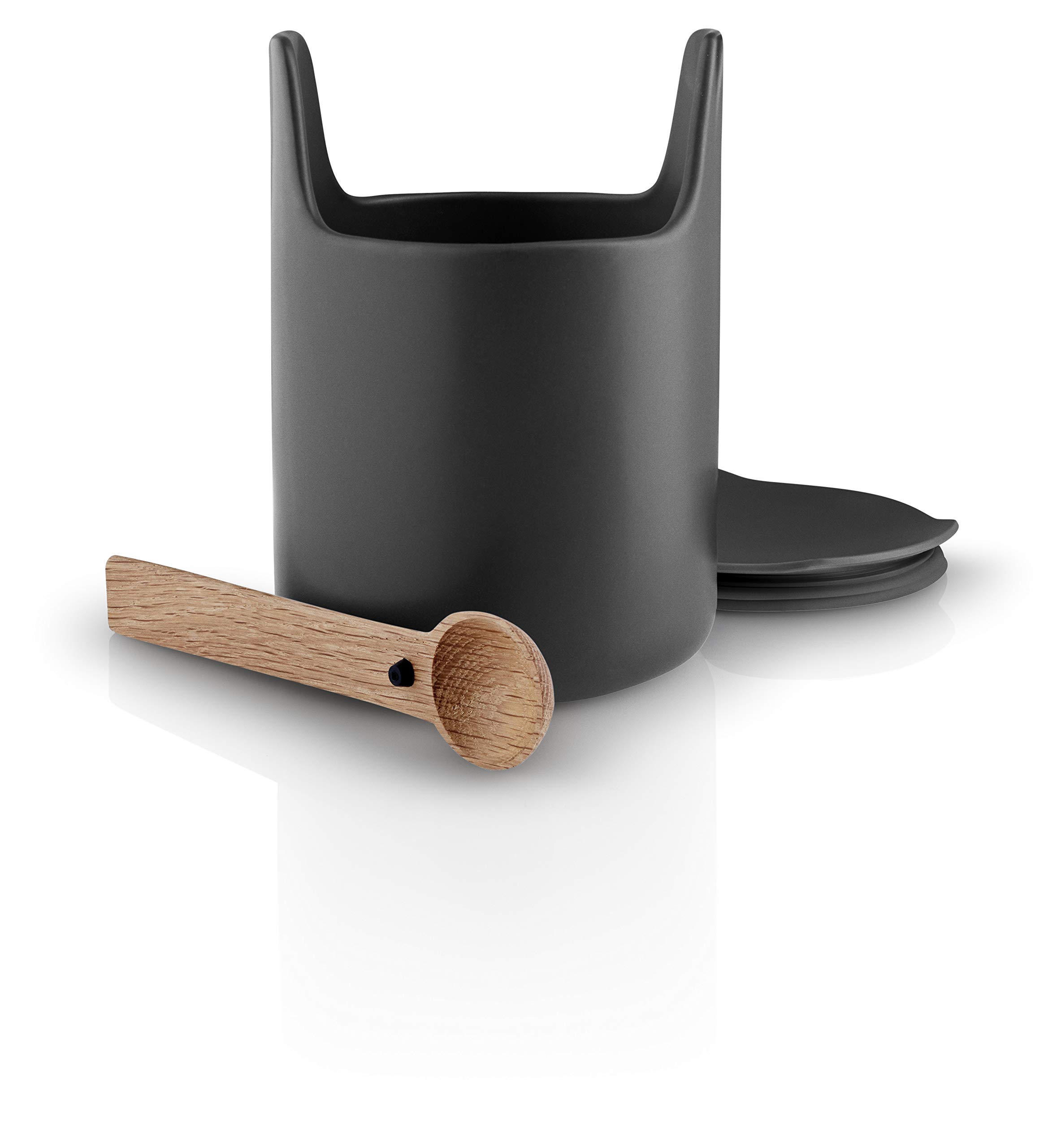 Eva Solo Nordic Kitchen Toolbox with Spoon - 15 cm Black Utensil Holder for Modern Kitchens | Perfect for Cooking, Baking & Organizing Kitchen Tools