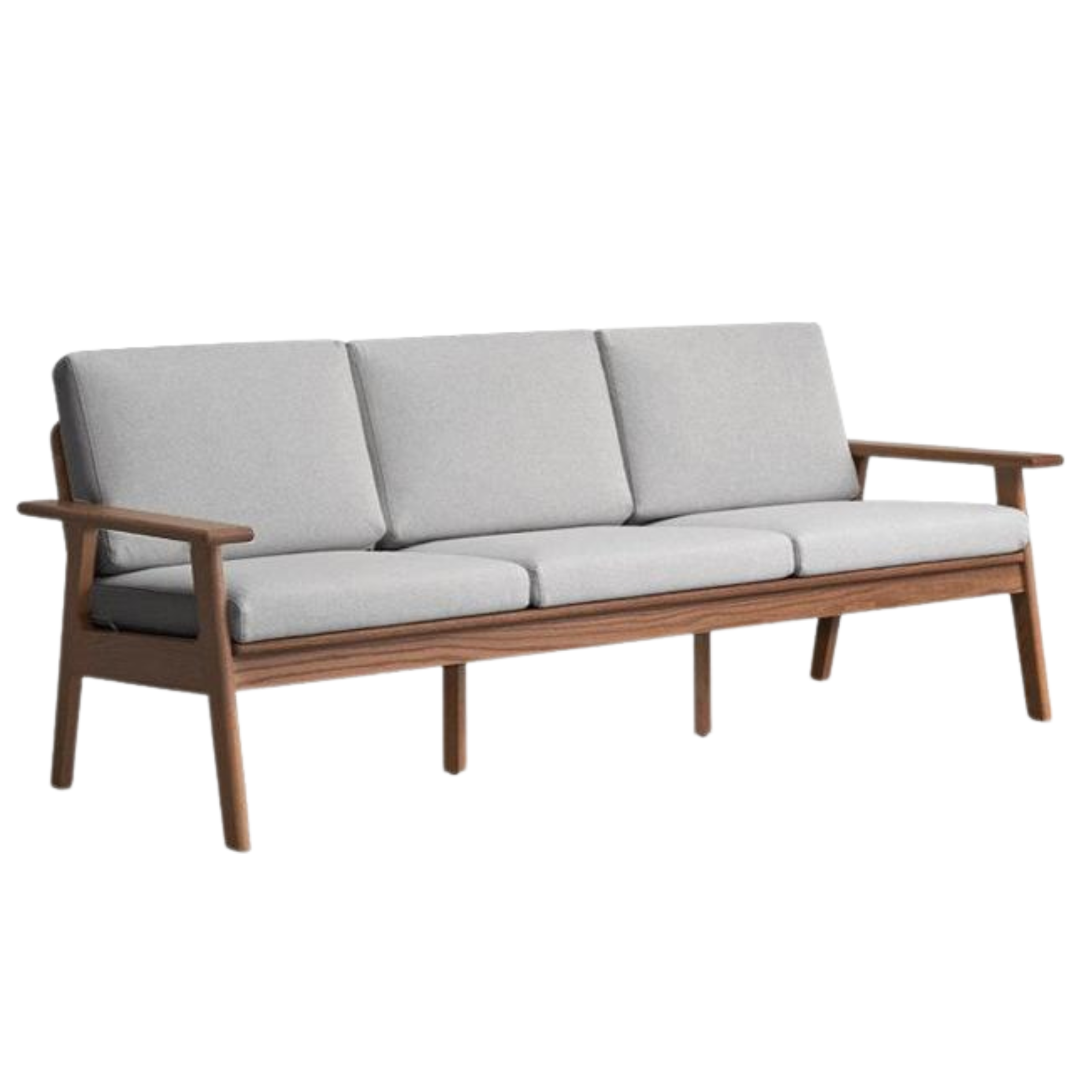 80.3x32.6x32.6 inch / 204x83x83 cm / Walnut Color / oak seat board three-person seat (five colors optional)