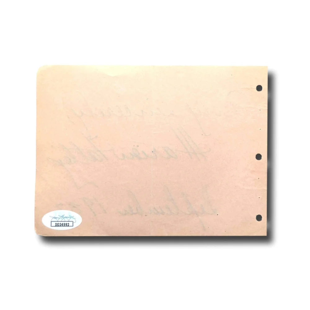 Marion Talley Hand Signed Album Page with JSA COA - Rare Soprano Singer Autograph for Collectors & Music Memorabilia Enthusiasts | Perfect for Framing, Display, or Gift